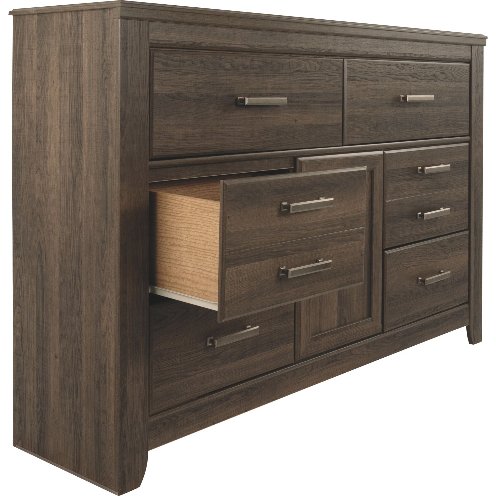 Juararo 6 Piece Queen Poster Bedroom - Dark Brown