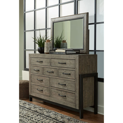 Brennagan Dresser and Mirror - Gray