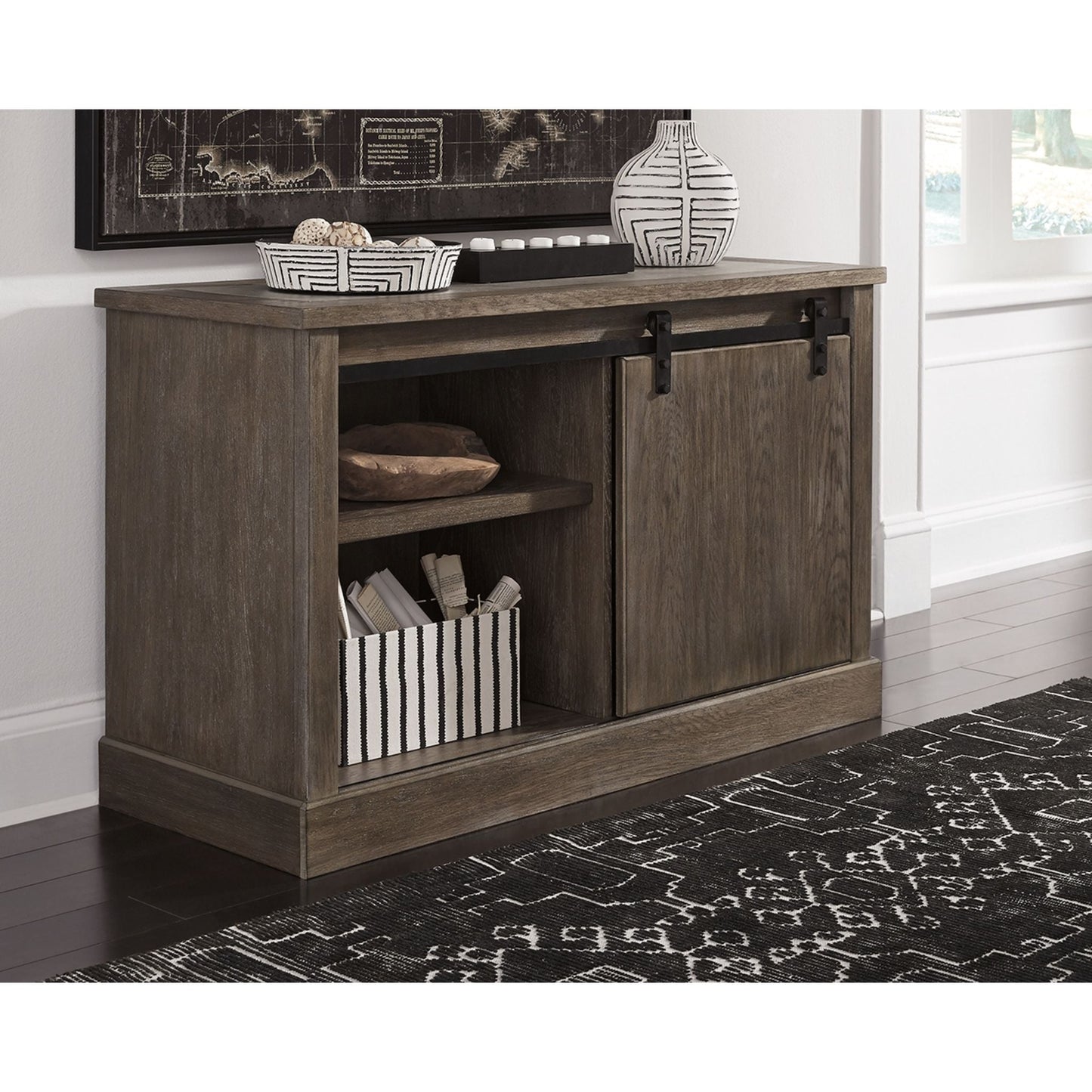 Luxenford Large Credenza - Grayish Brown