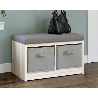 Blariden Storage Bench - Gray/Natural