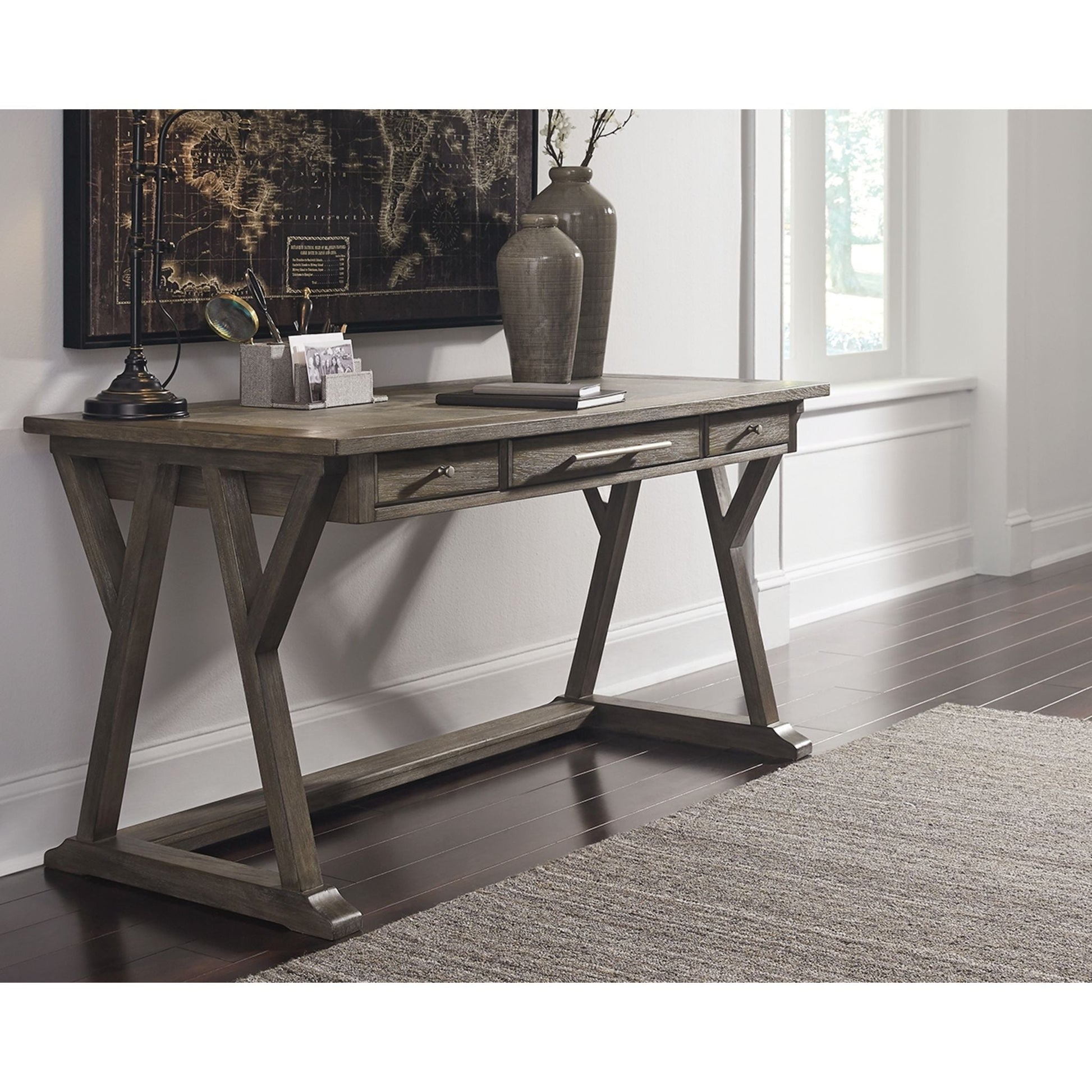 Luxenford Desk - Grayish Brown