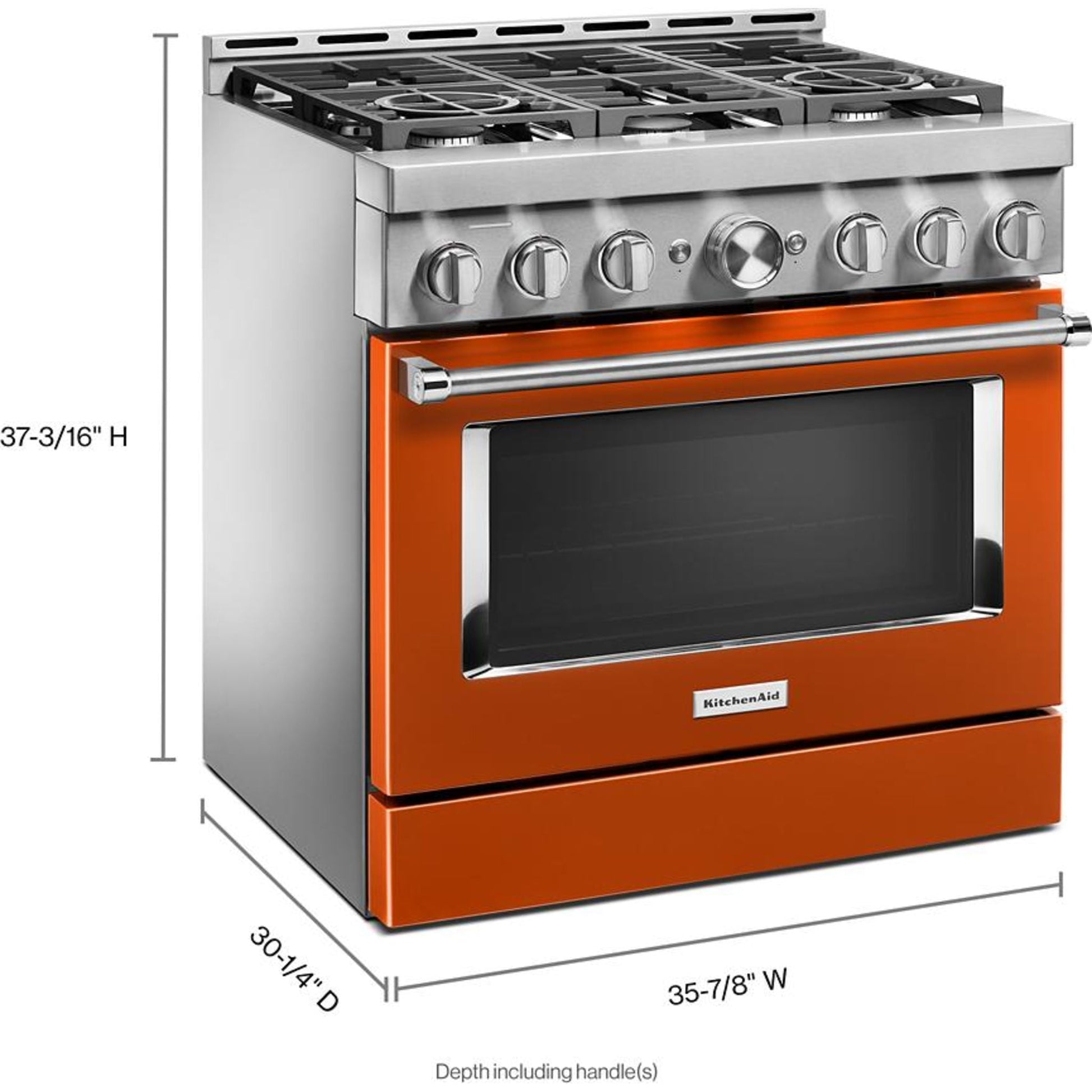 KitchenAid Gas Range (KFGC506JSC) - Scorched Orange