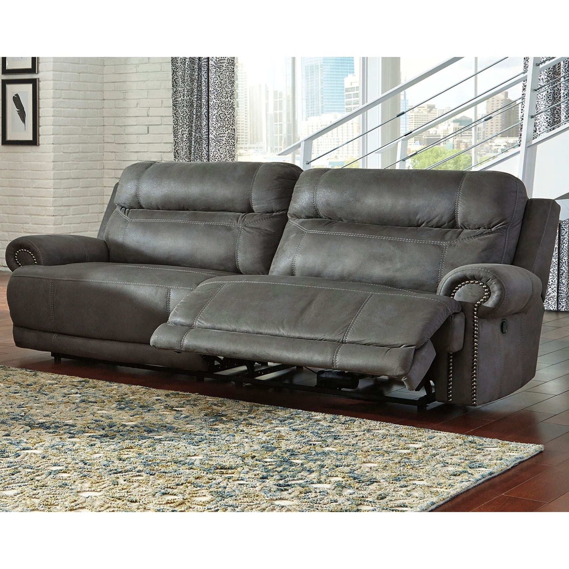 Austere Reclining Sofa - Grey