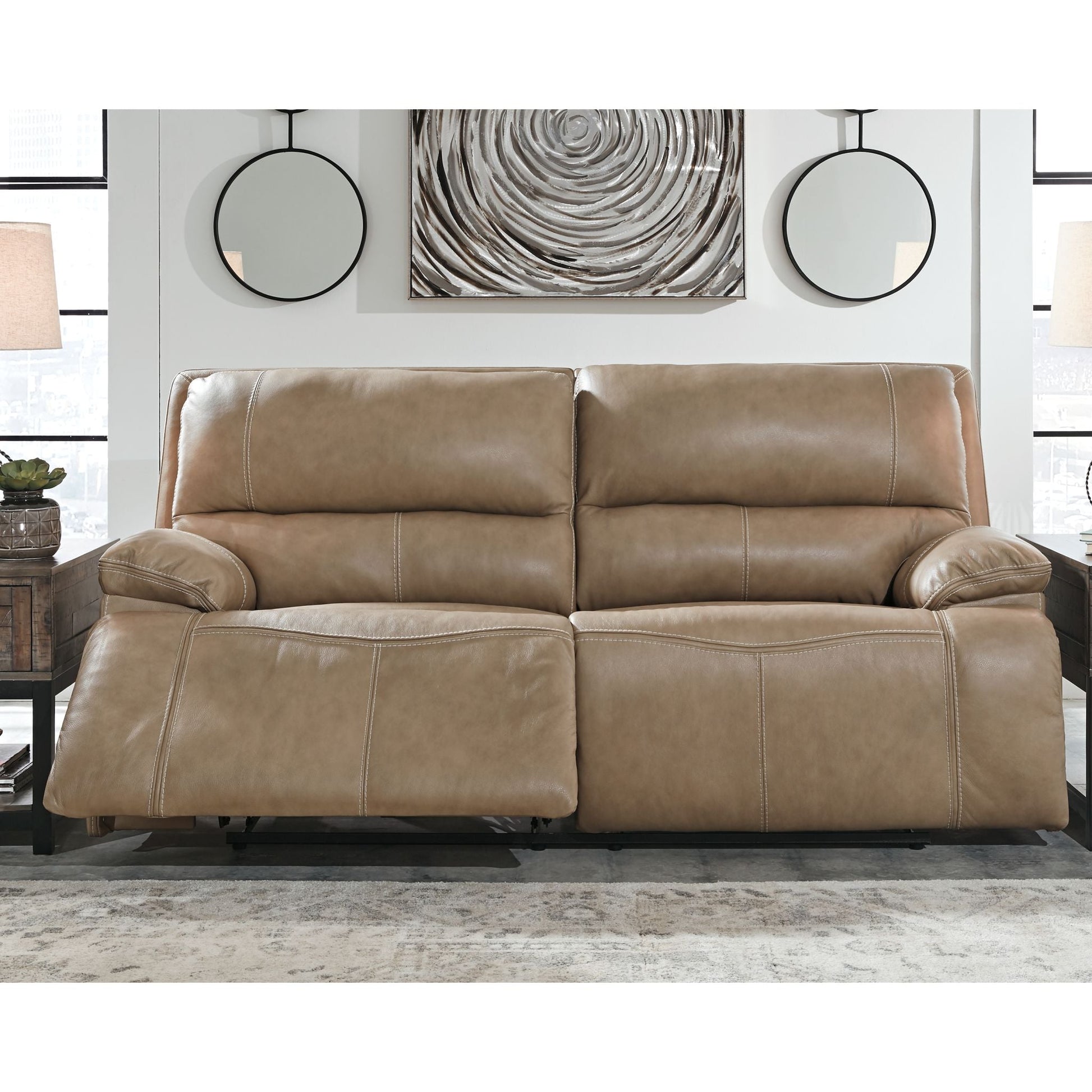 Ricmen Power Reclining Sofa With Power Headrest - Putty