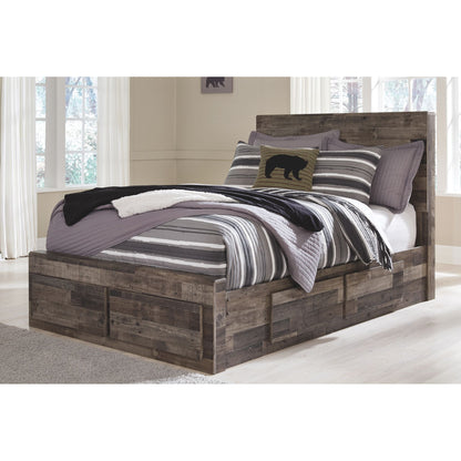 Derekson 3 Piece Full Storage Bed - Multi Gray