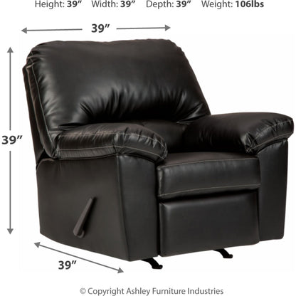 Brazoria Rocker Recliner - Black