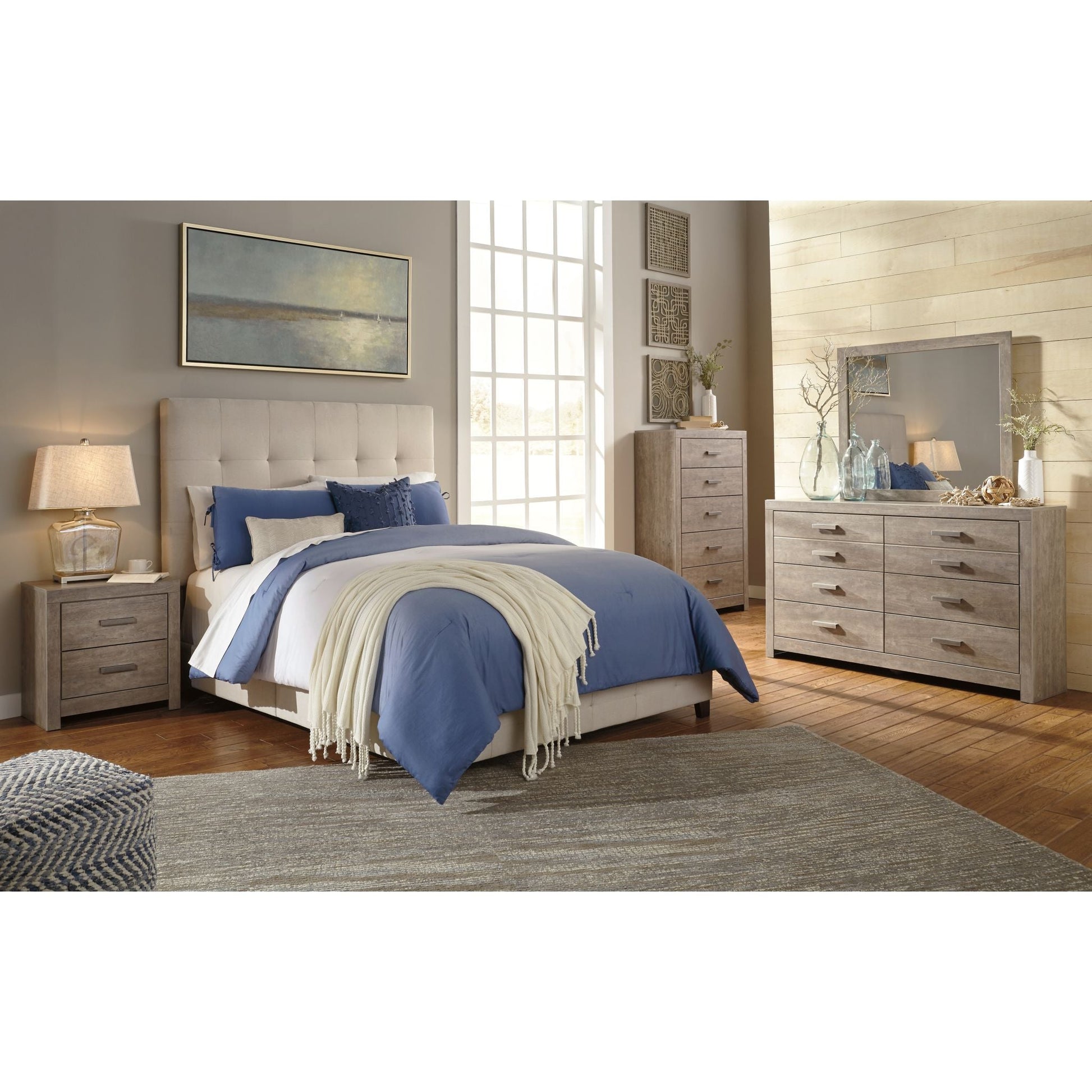 Dolante Upholstered Bed - Beige