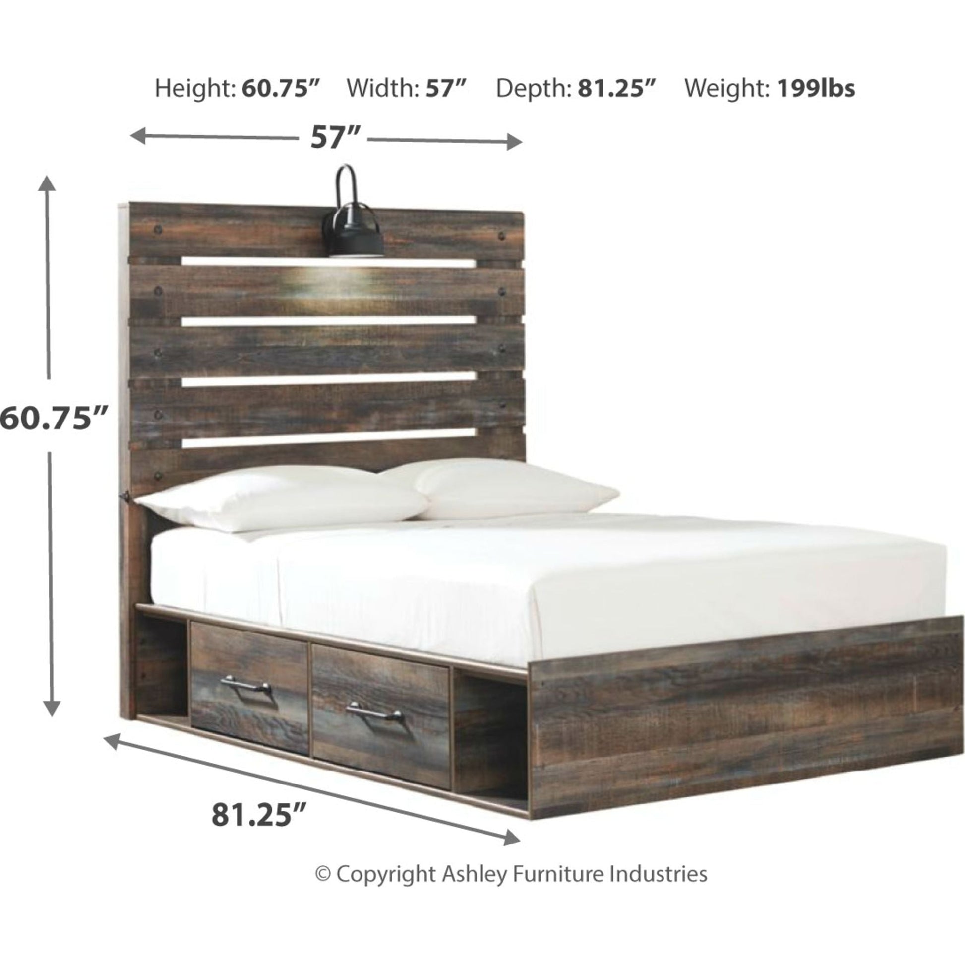 Drystan 4 Piece Full Storage Bed - Multi