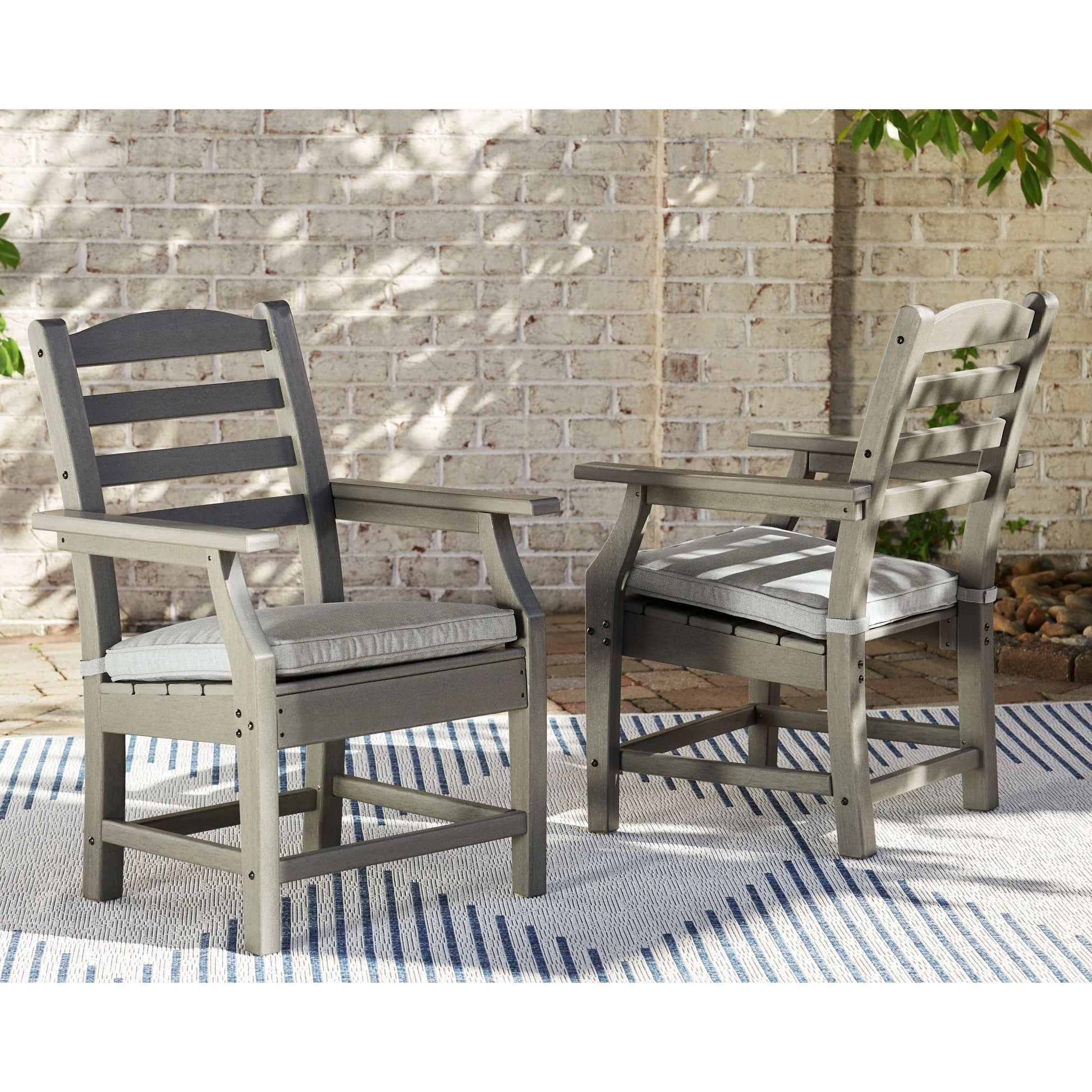 Outdoor Visola Chair-Set of 2 Gray