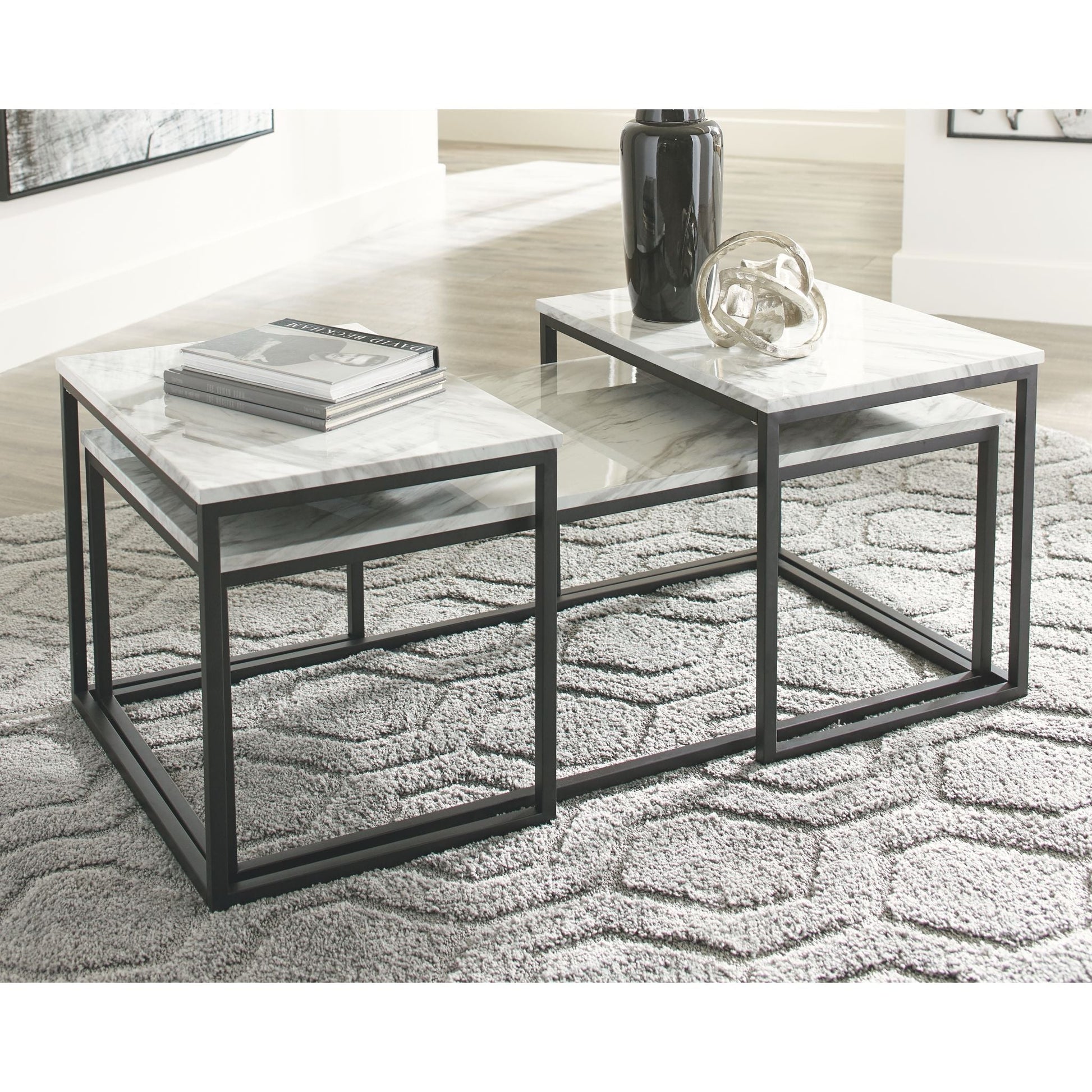 Donnesta 3 Pack Tables - White