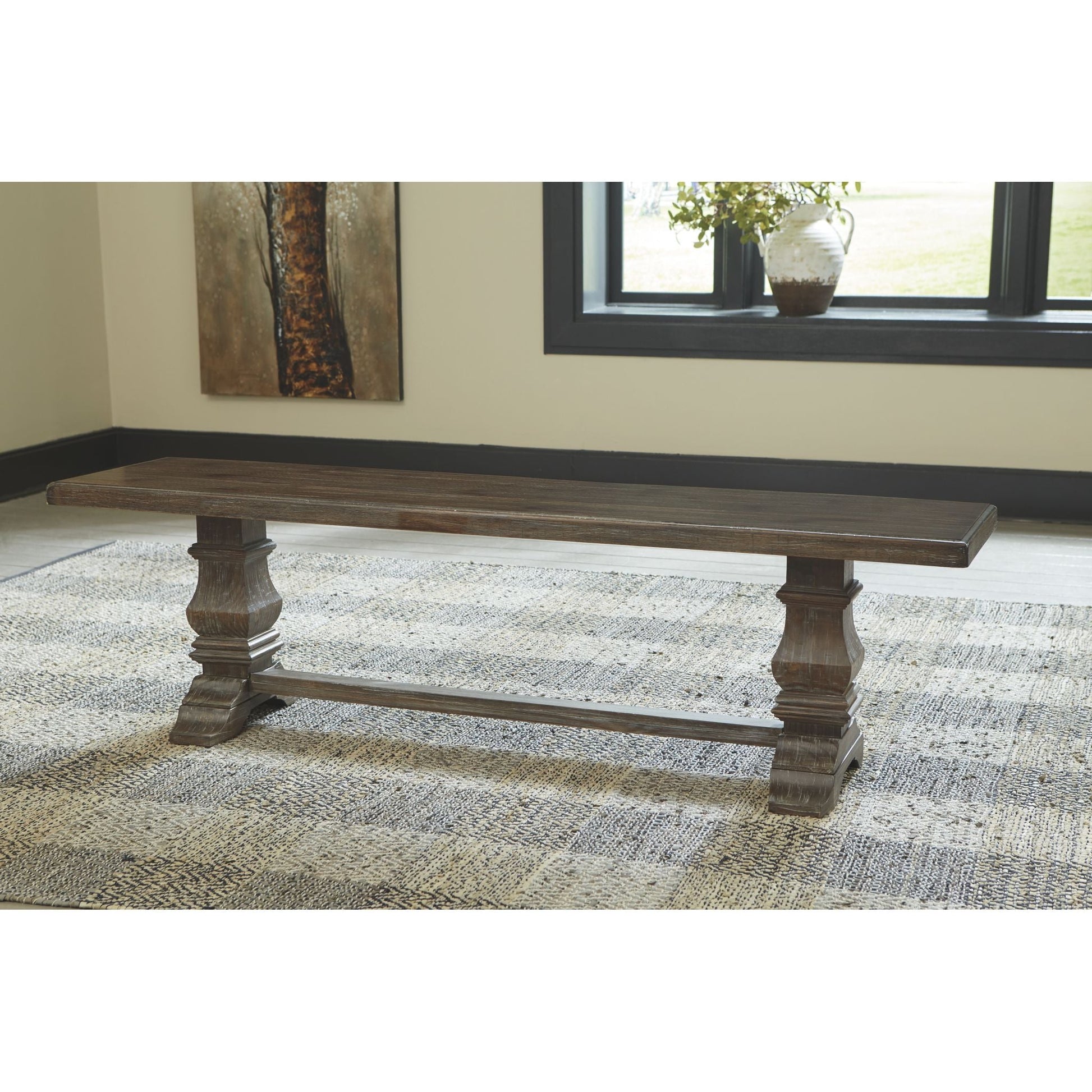 Wyndahl Bench - Rustic Brown - (D813-00)