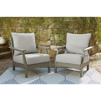 Outdoor Visola Lounge Chair-Set of 2 Gray