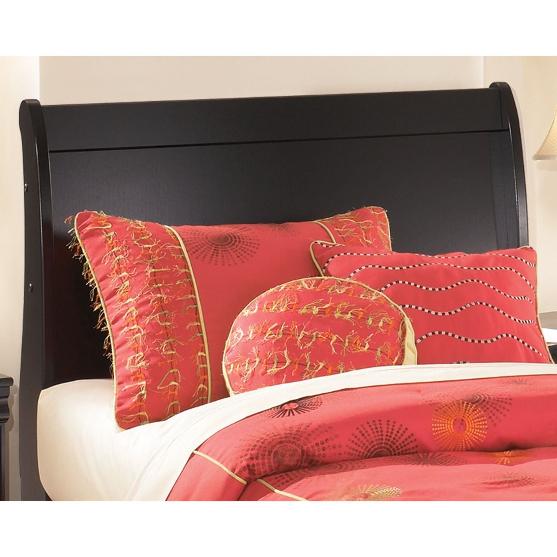 Huey Vineyard Twin Sleigh Headboard - Black