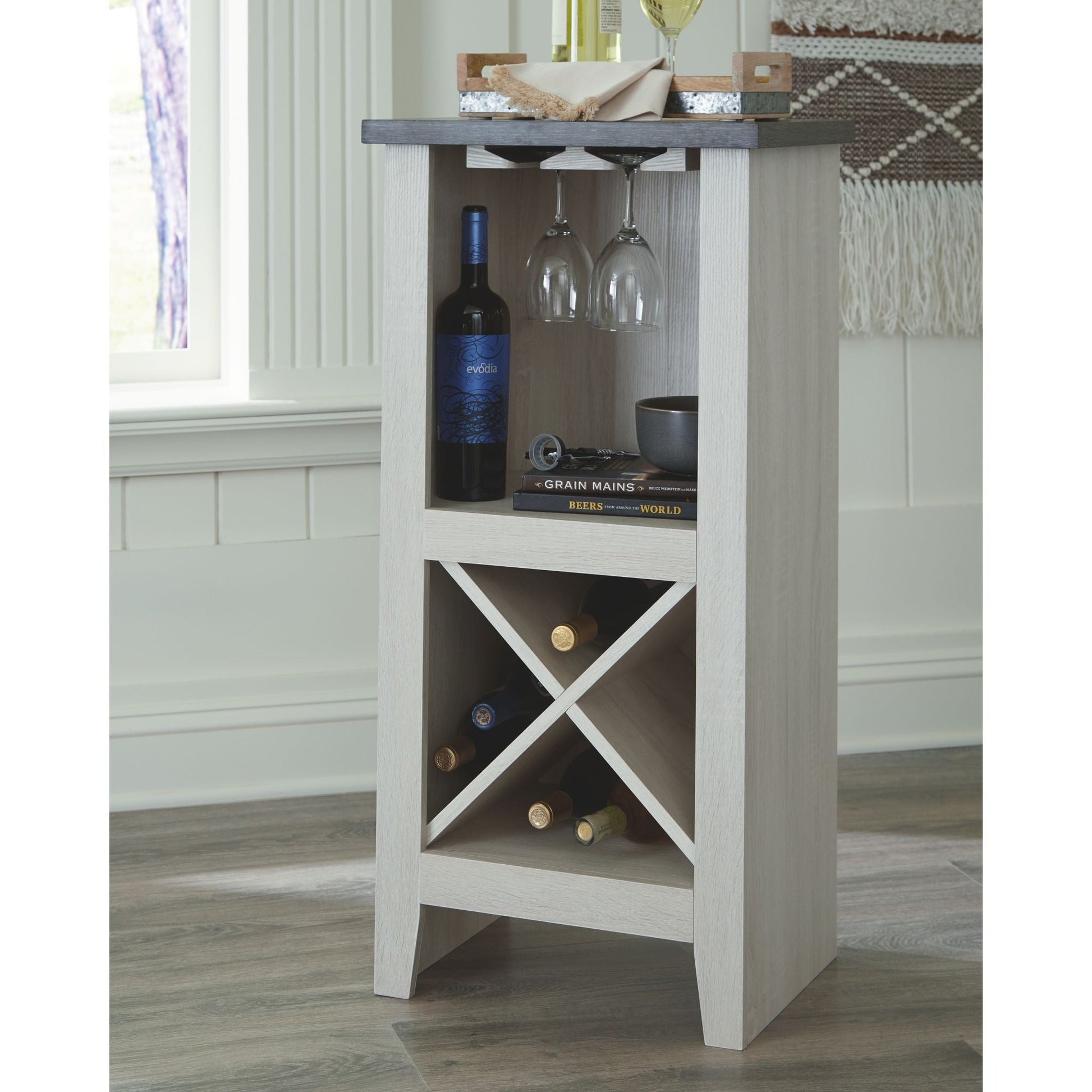 Turnley Wine Cabinet - Antique White