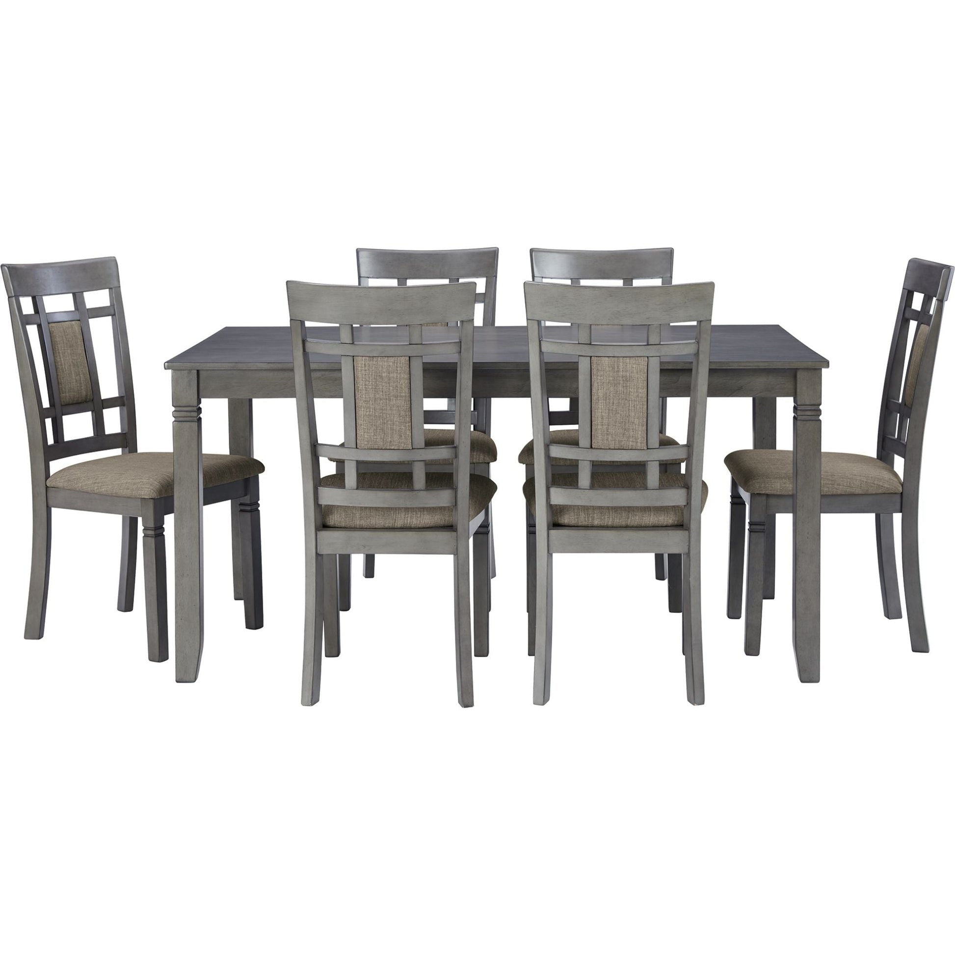 Jayemyer 7 Piece Casual Dining - Charcoal Gray - (D368-425)