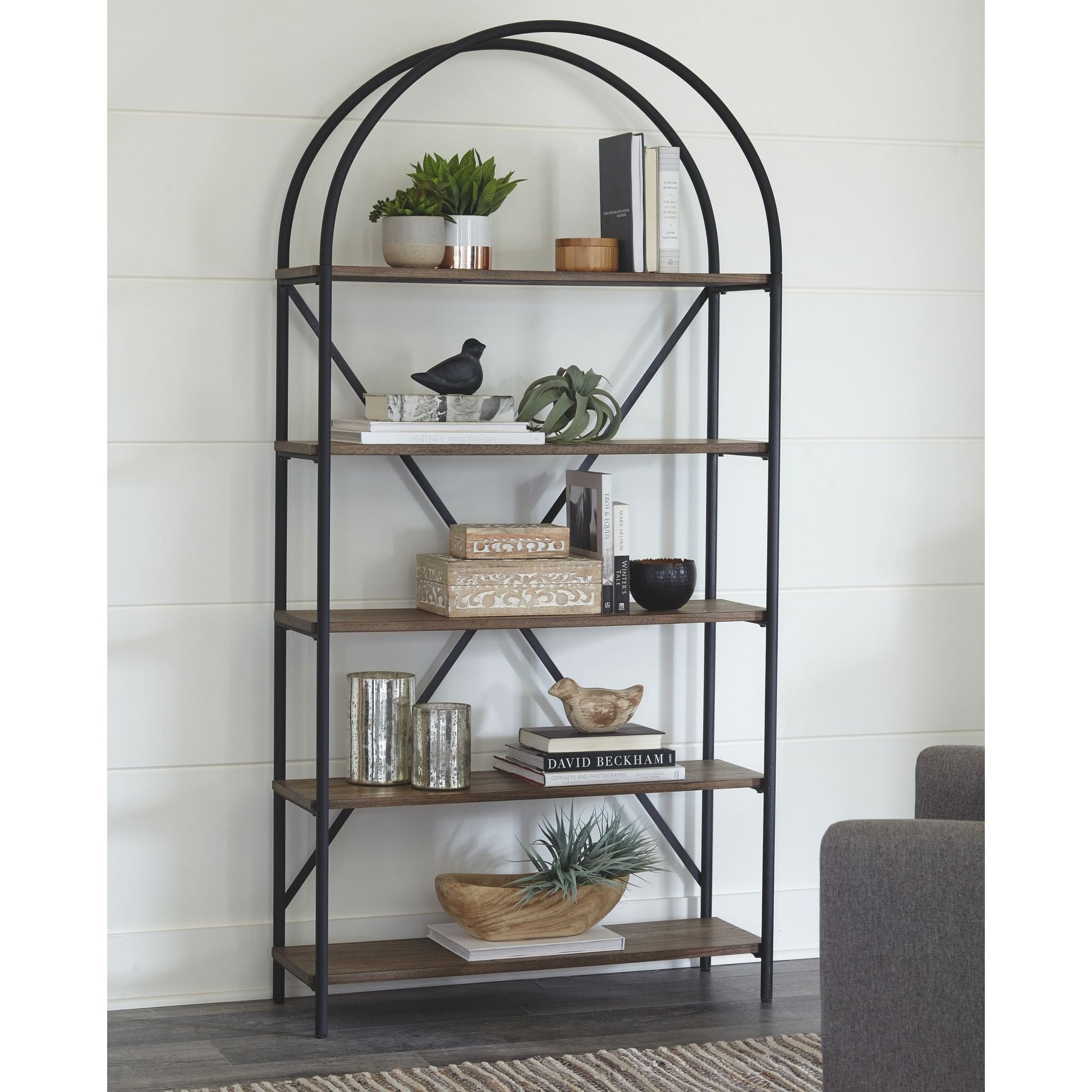 Galtbury Bookcase - Brown/Black