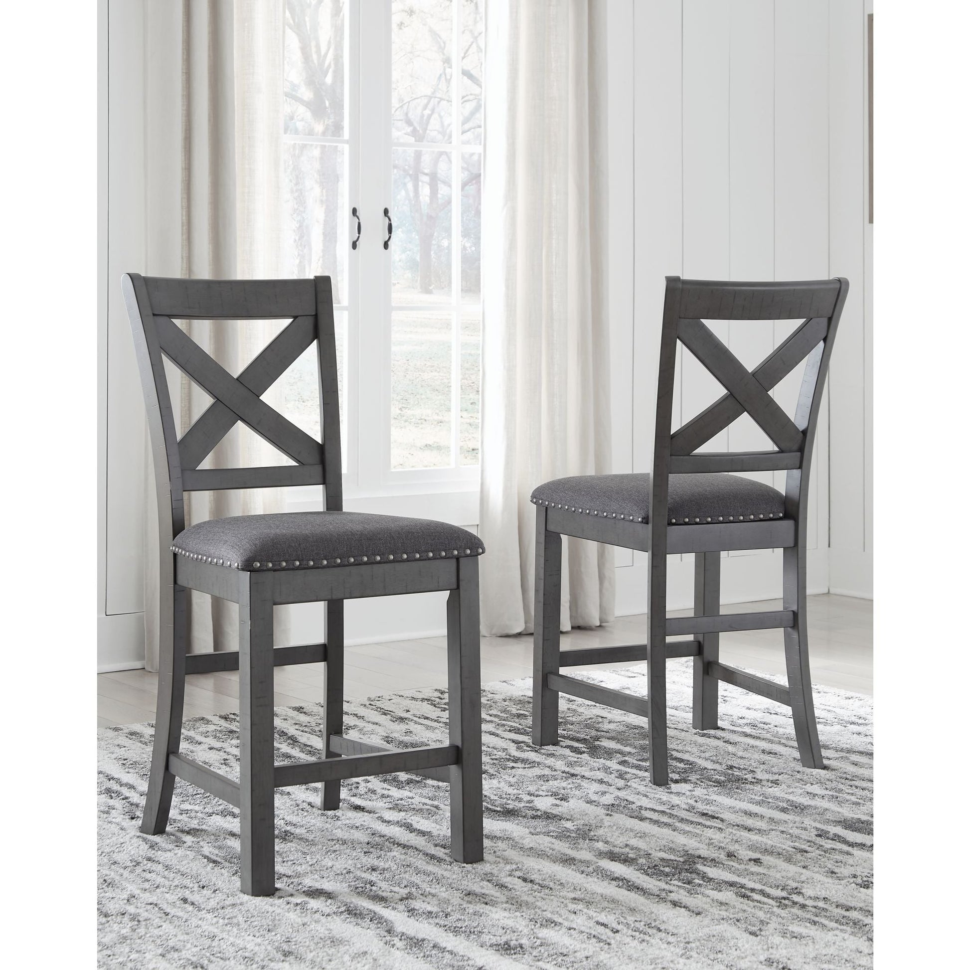 Myshanna 24" Bar Stool - Two-tone Gray - (D629-124)