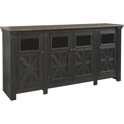 Tyler Creek Extra Large TV Stand - Black/Gray