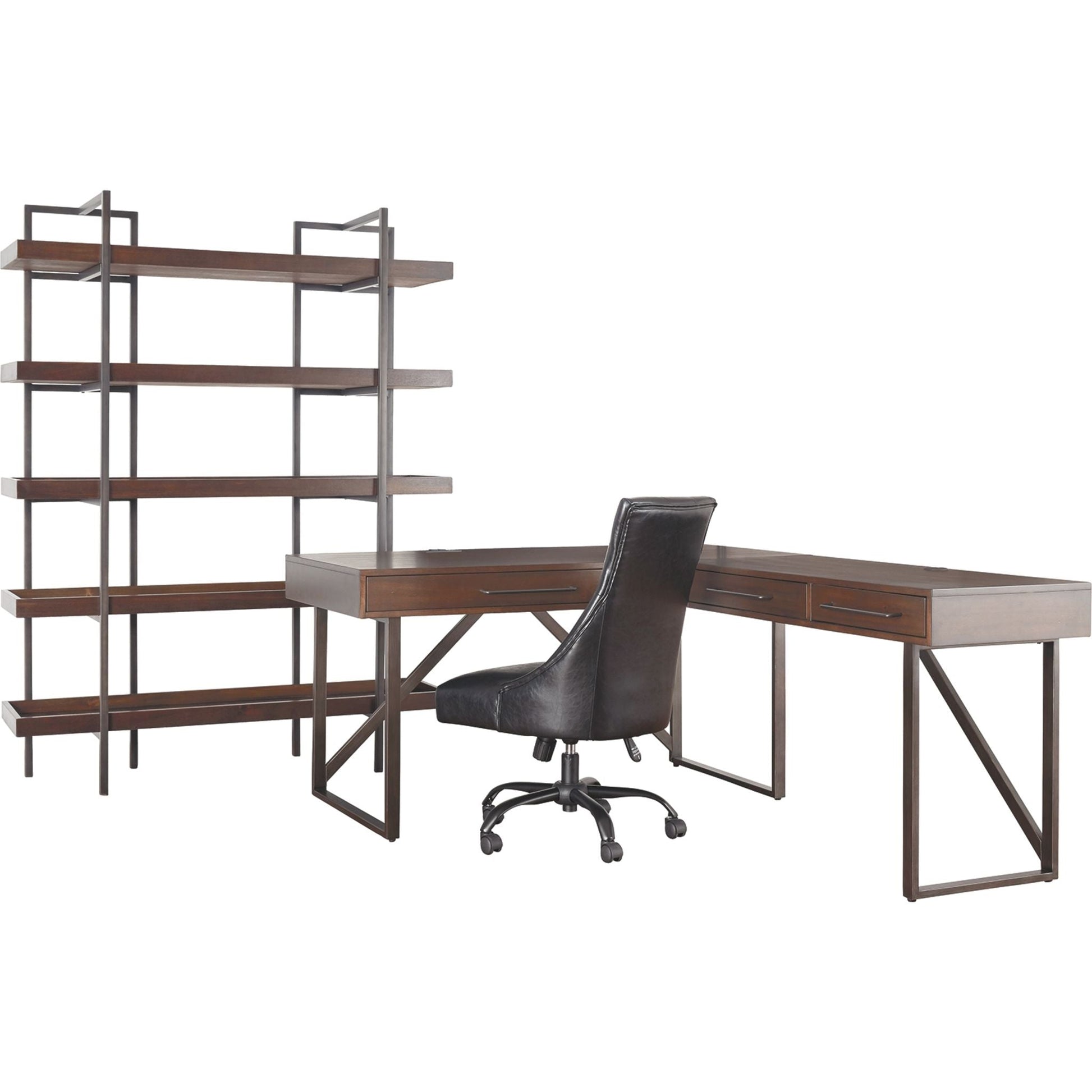 Starmore 2 Piece Home Office Package - Brown