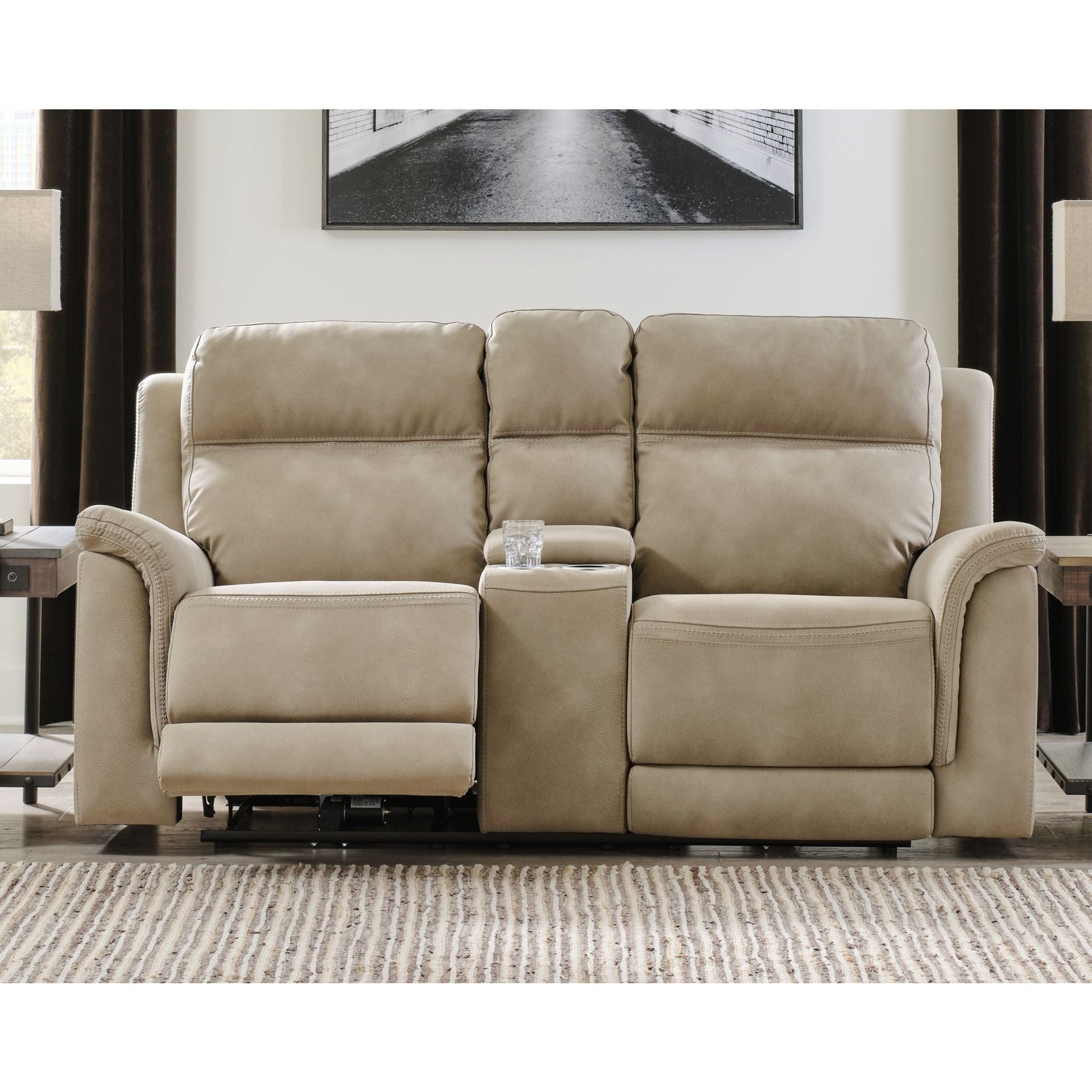 Next Power Reclining Loveseat - Sand