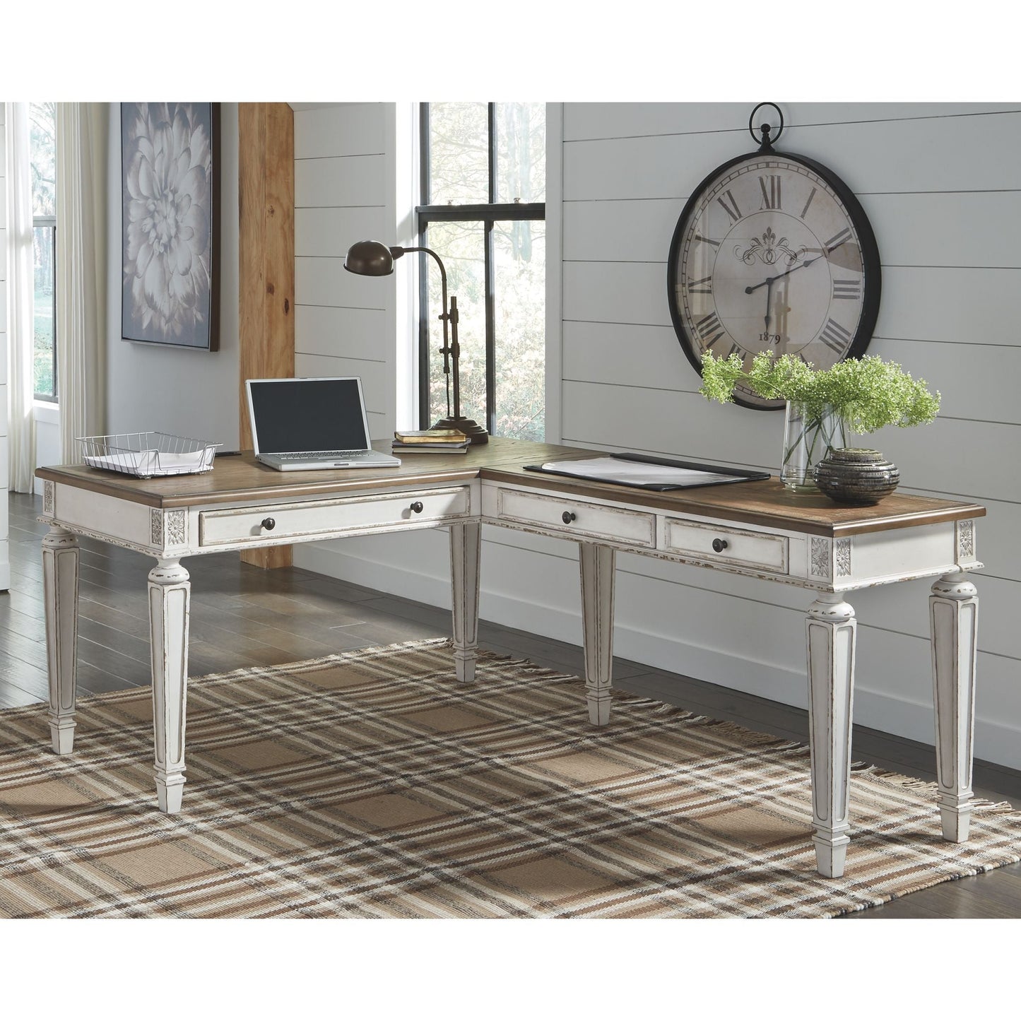 Realyn 2 Piece Home Office Package - Two-tone