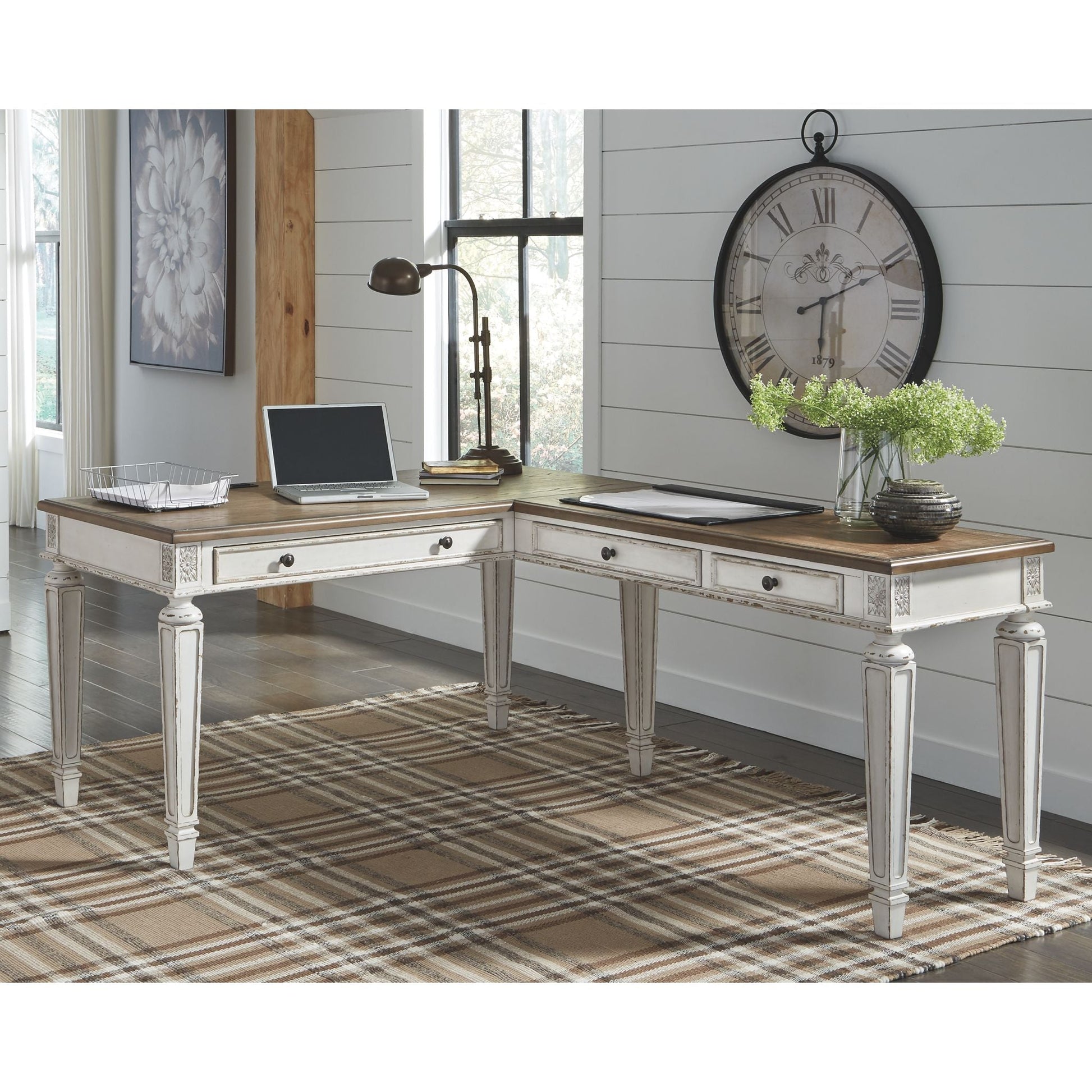 Realyn 2 Piece Home Office Package - Two-tone