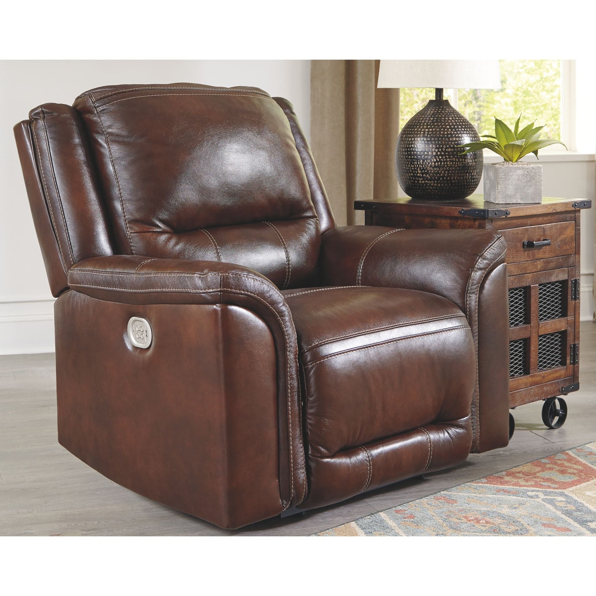 Catanzaro Power Recliner - Mahogany