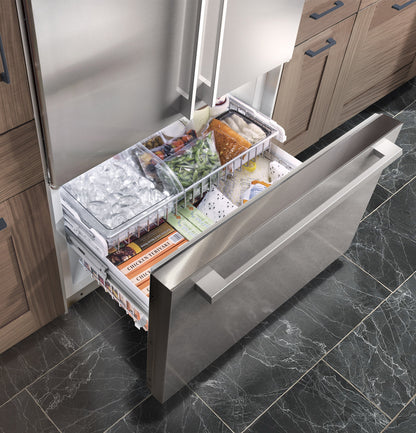 Monogram 36" Built In French Door Stainless Steel Refrigerator - ZIPS360NNSS