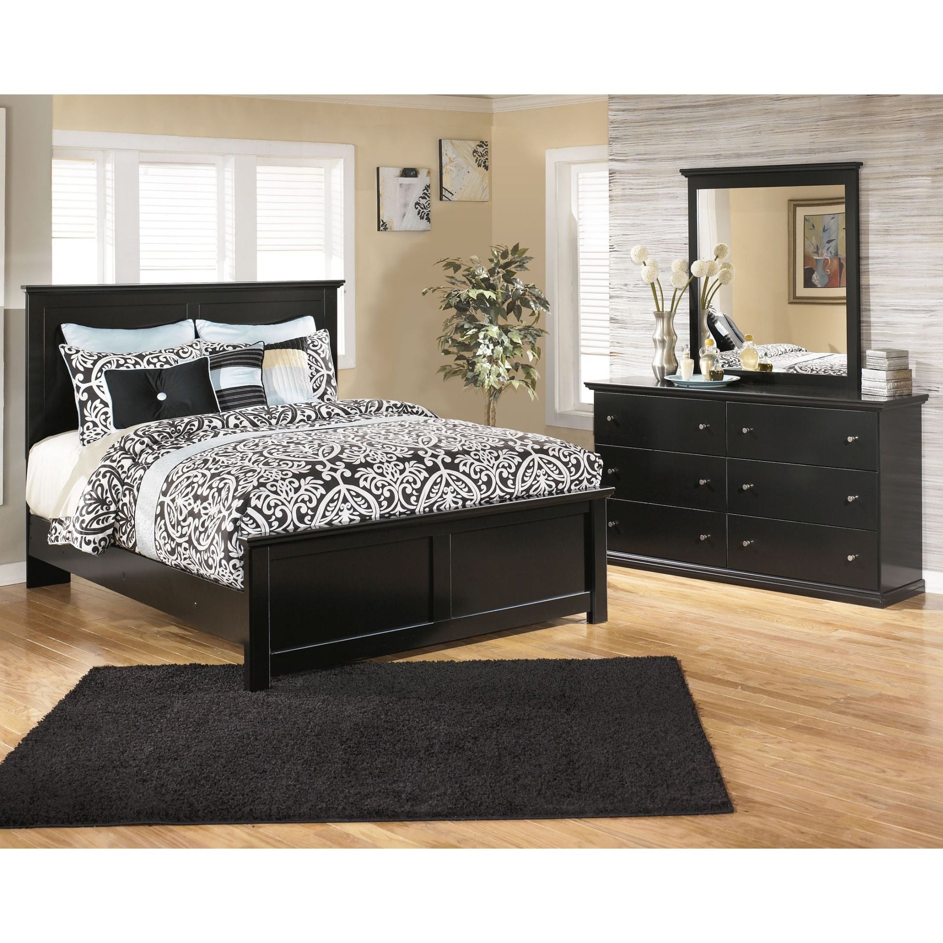 Maribel 5 Piece Bedroom Package - Black