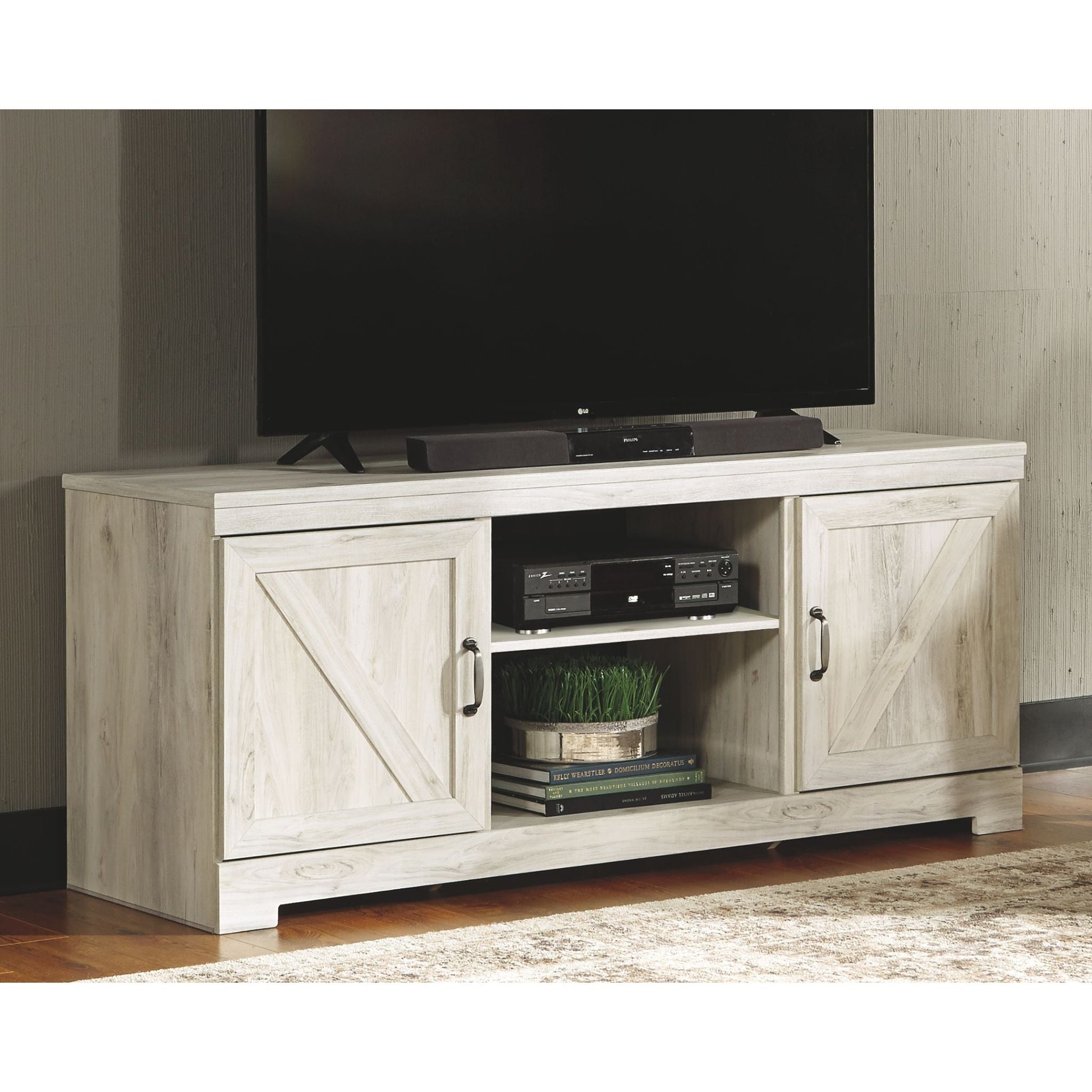 Bellaby Large TV Stand - Whitewash