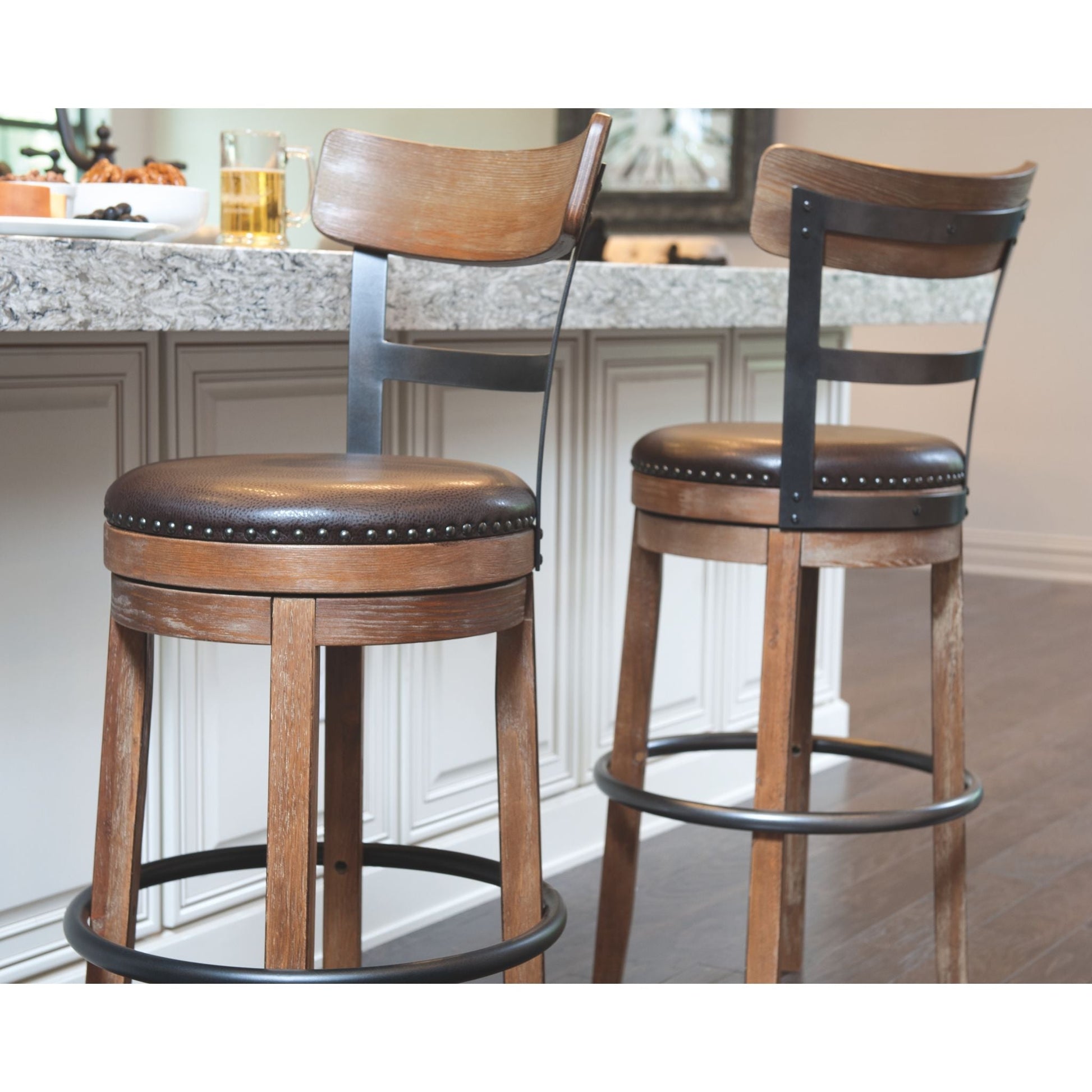 Pinnadel Bar Stool - Dark Brown - (D542-130)