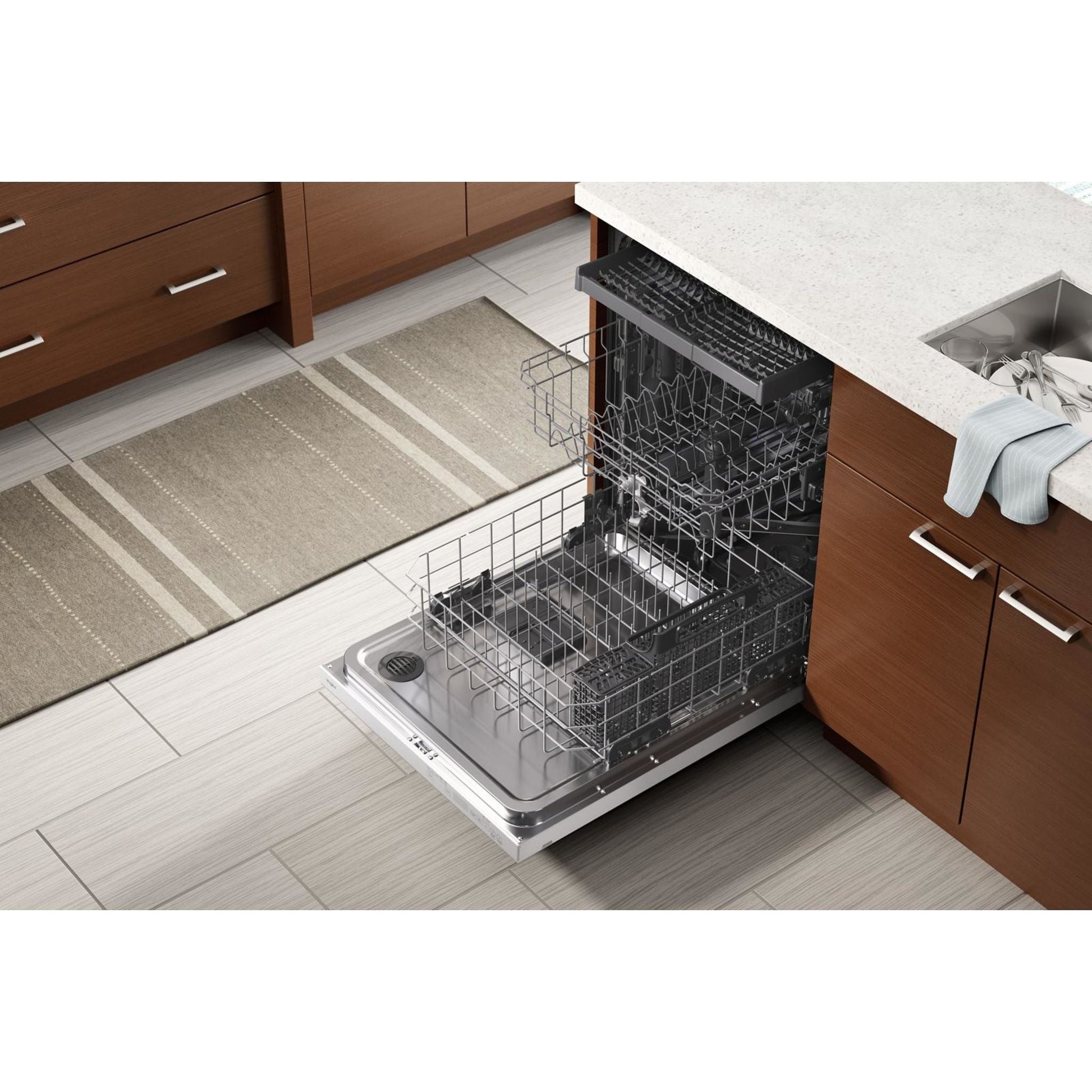 Whirlpool Dishwasher Stainless Steel Tub (WDTA50SAKW) - White
