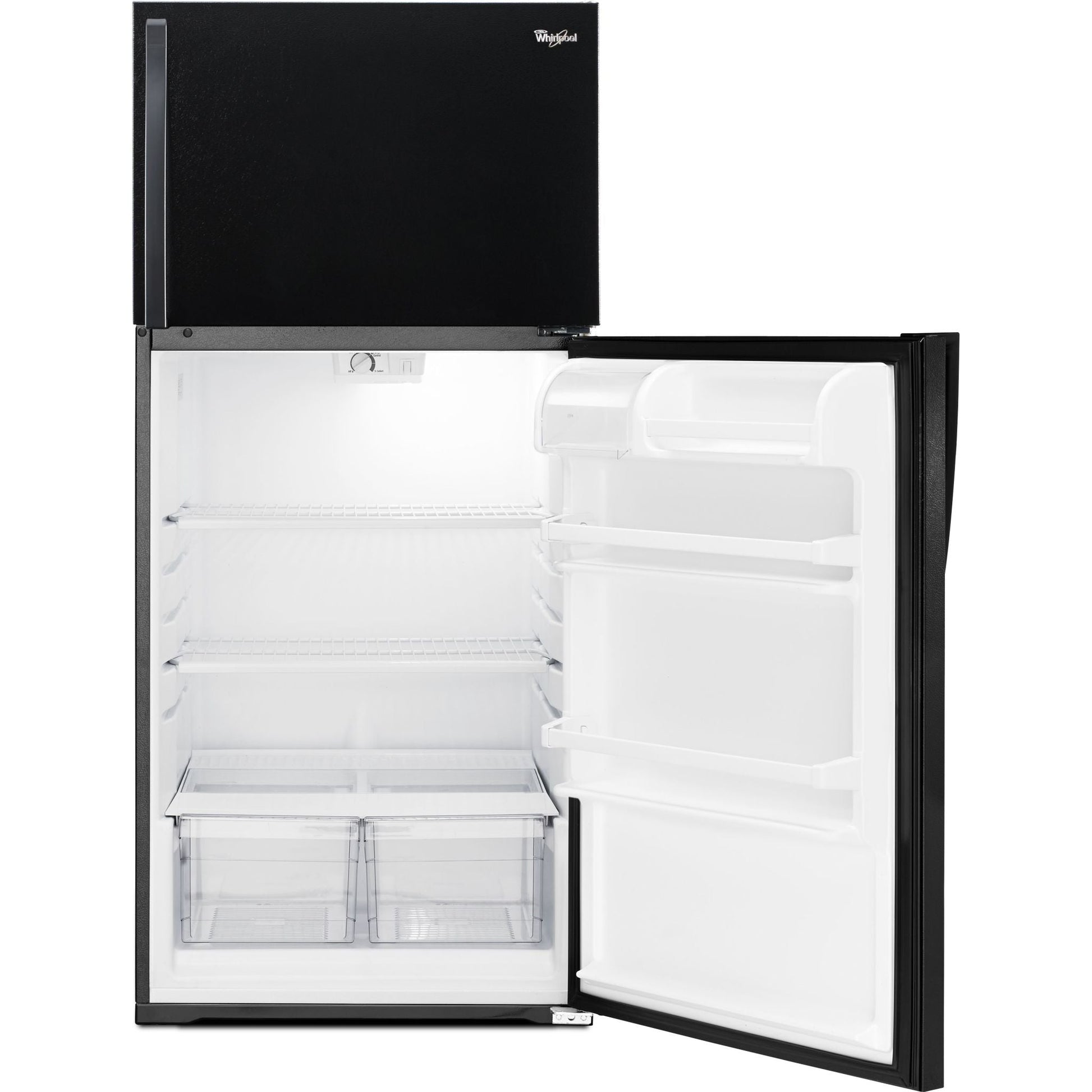 Whirlpool Top Mount Fridge (WRT134TFDB) - Black