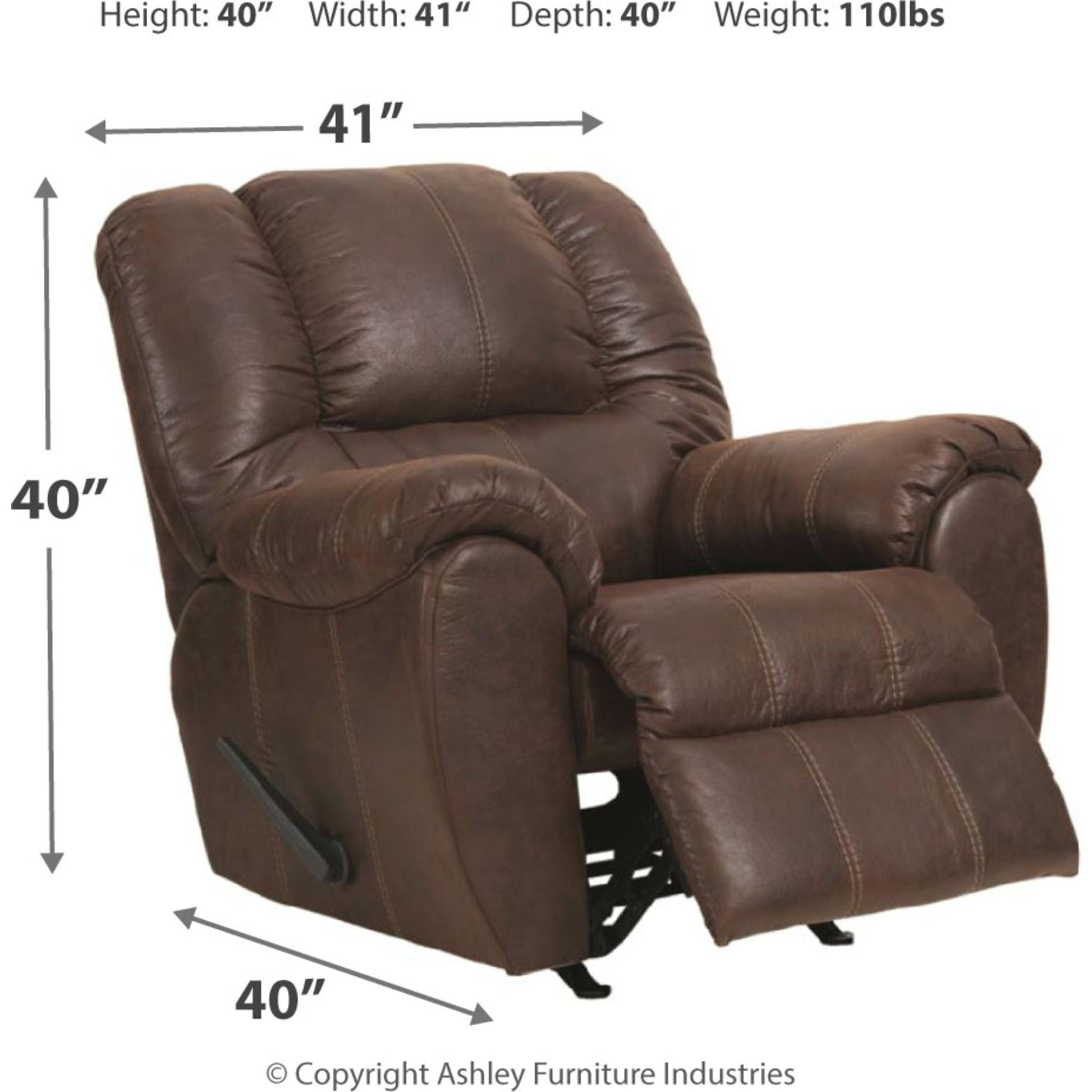 McGann Rocker Recliner - Walnut