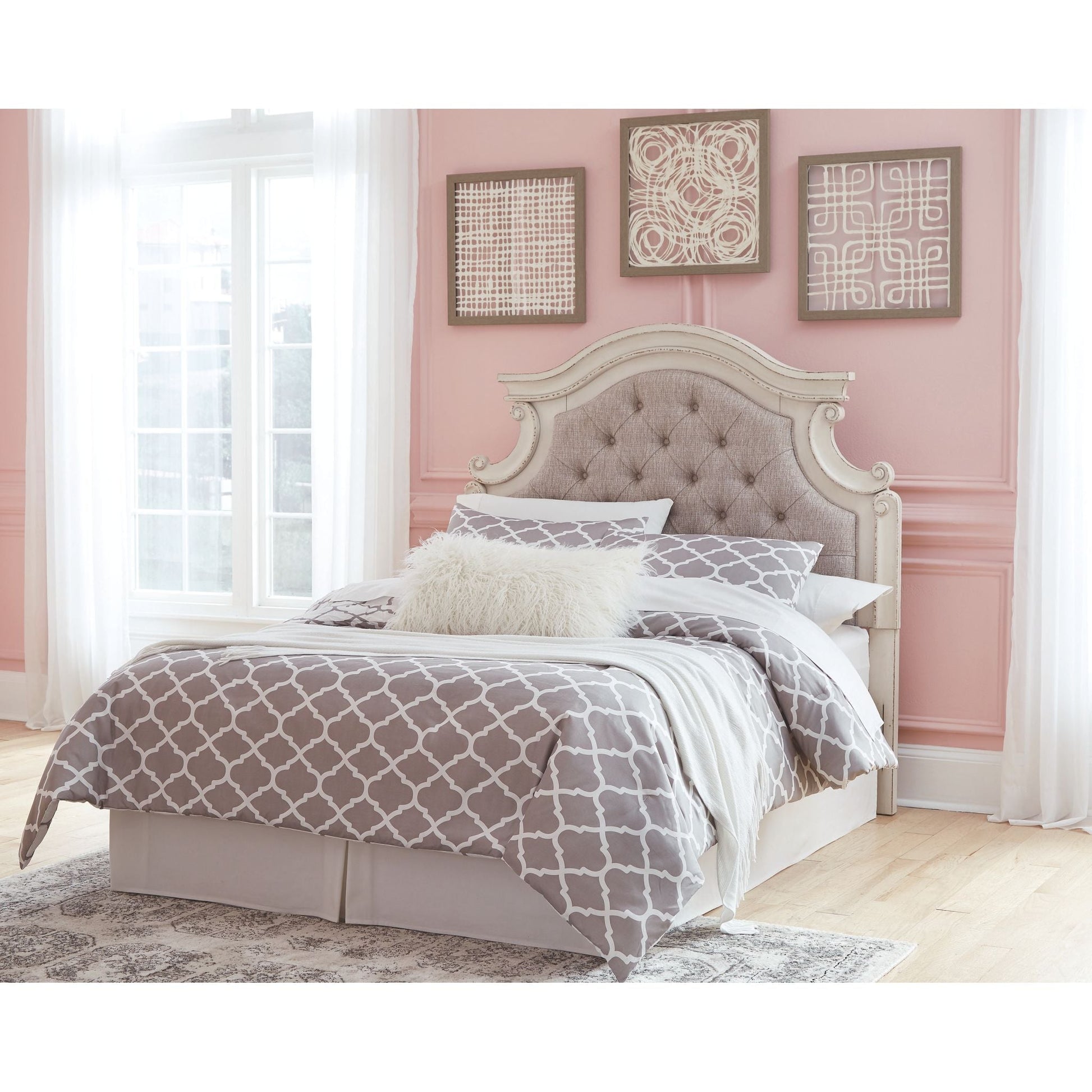 Realyn Full Headboard - Chipped White