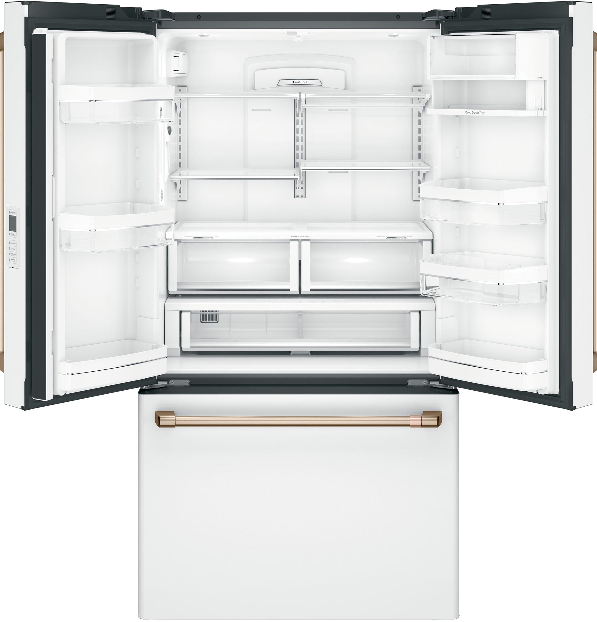 Café Energy Star® 23.1 Cu. Ft. Counter-Depth French-Door Refrigerator Matte White - CWE23SP4MW2