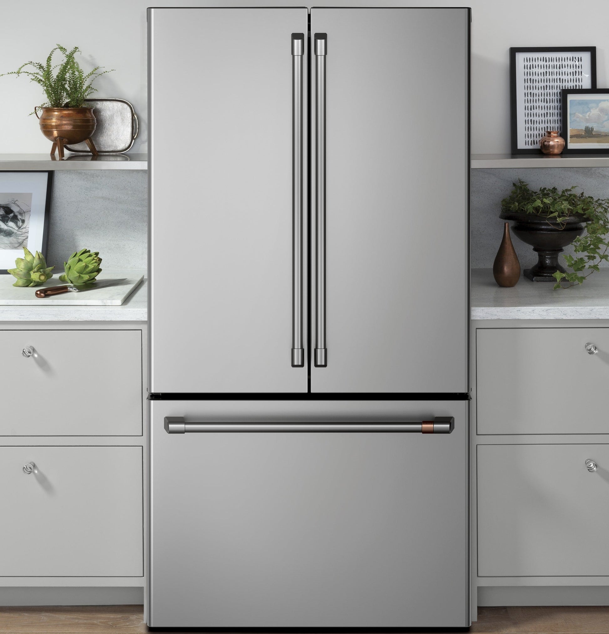 Café 23.1 Cu. Ft. Counter-Depth French-Door Refrigerator Stainless Steel - CWE23SP2MS1