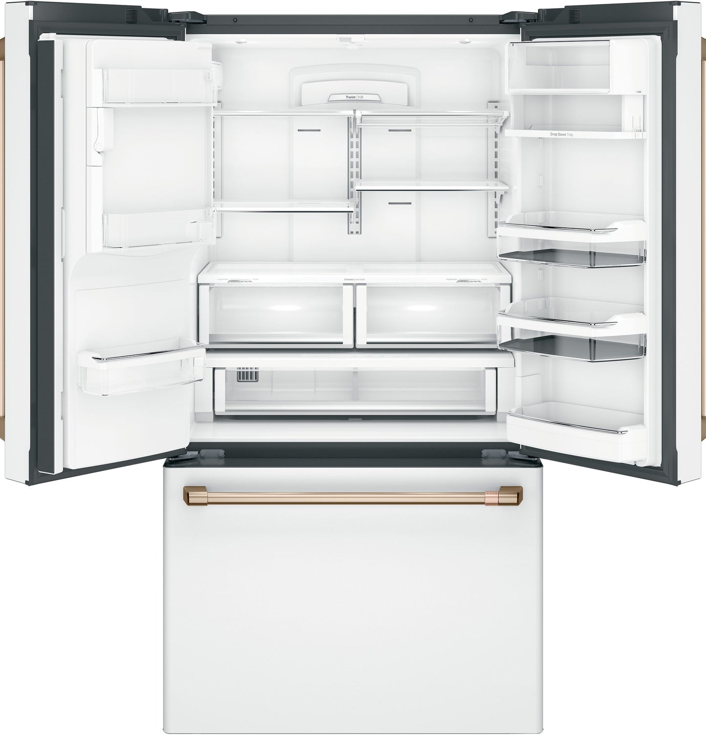 Café 22.2 Cu. Ft. Counter-Depth French-Door Refrigerator with Hot Water Dispenser Matte White - CYE22TP4MW2