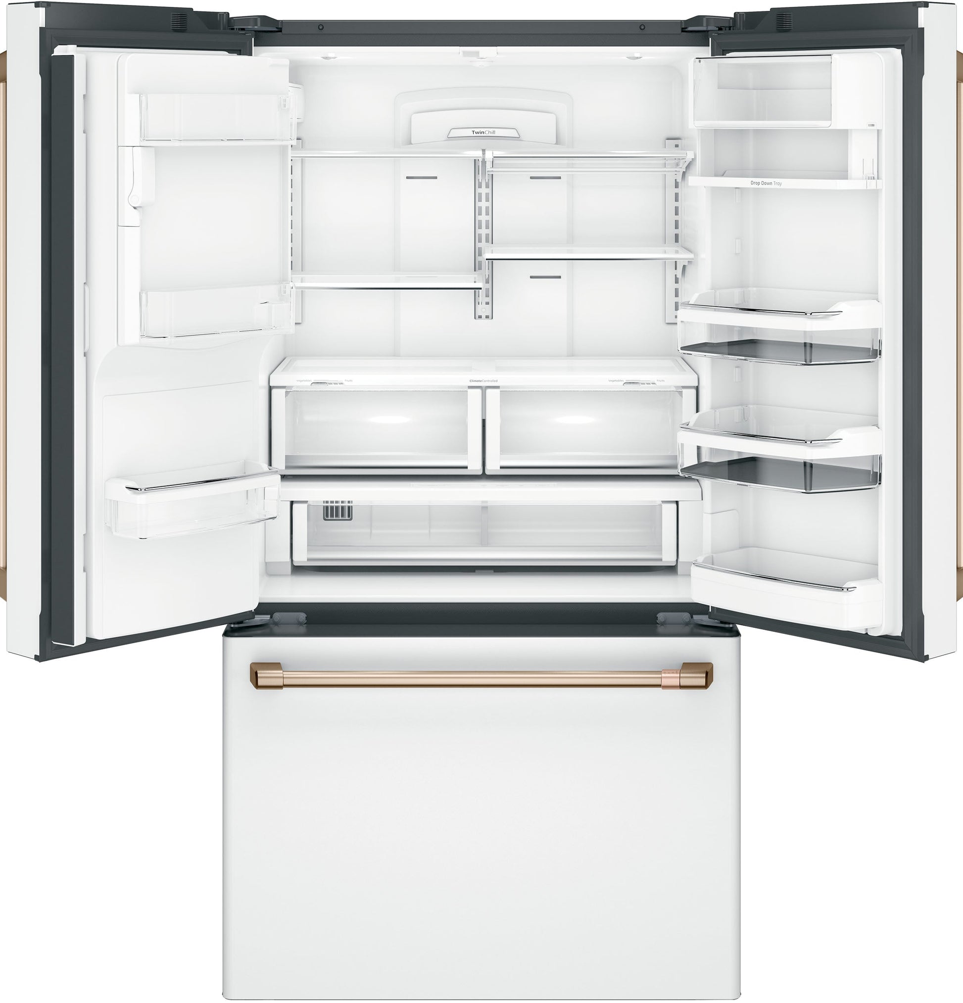 Café 22.2 Cu. Ft. Counter-Depth French-Door Refrigerator with Hot Water Dispenser Matte White - CYE22TP4MW2