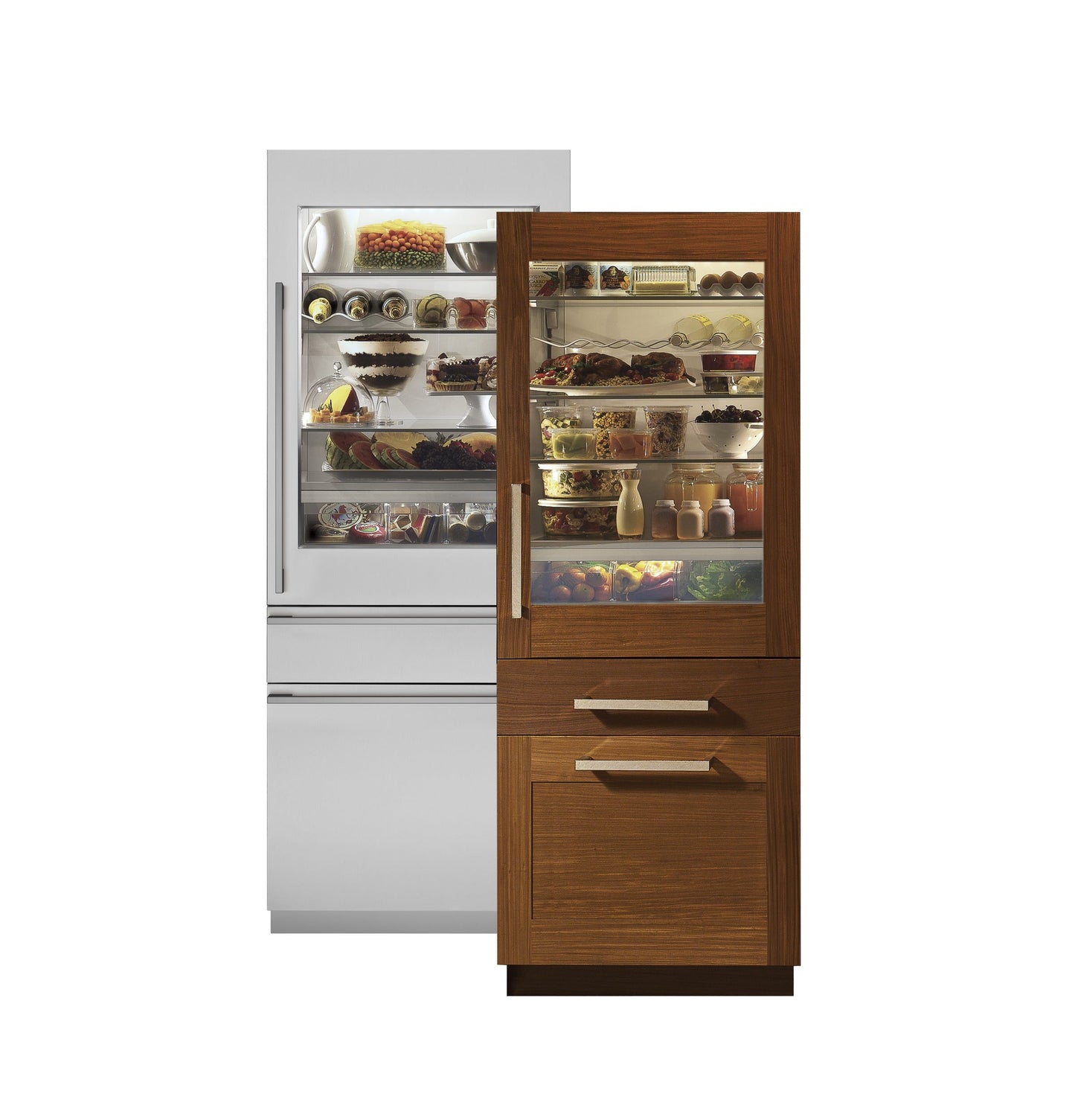 Monogram 30" Fully Integrated Customizable Glass Door Refrigerator - ZIK30GNNII