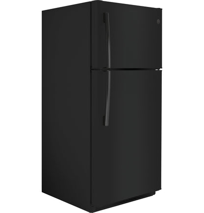 GE® Energy Star 18 Cu. Ft. Top-Freezer Refrigerator Black - GTE18FTLKBB