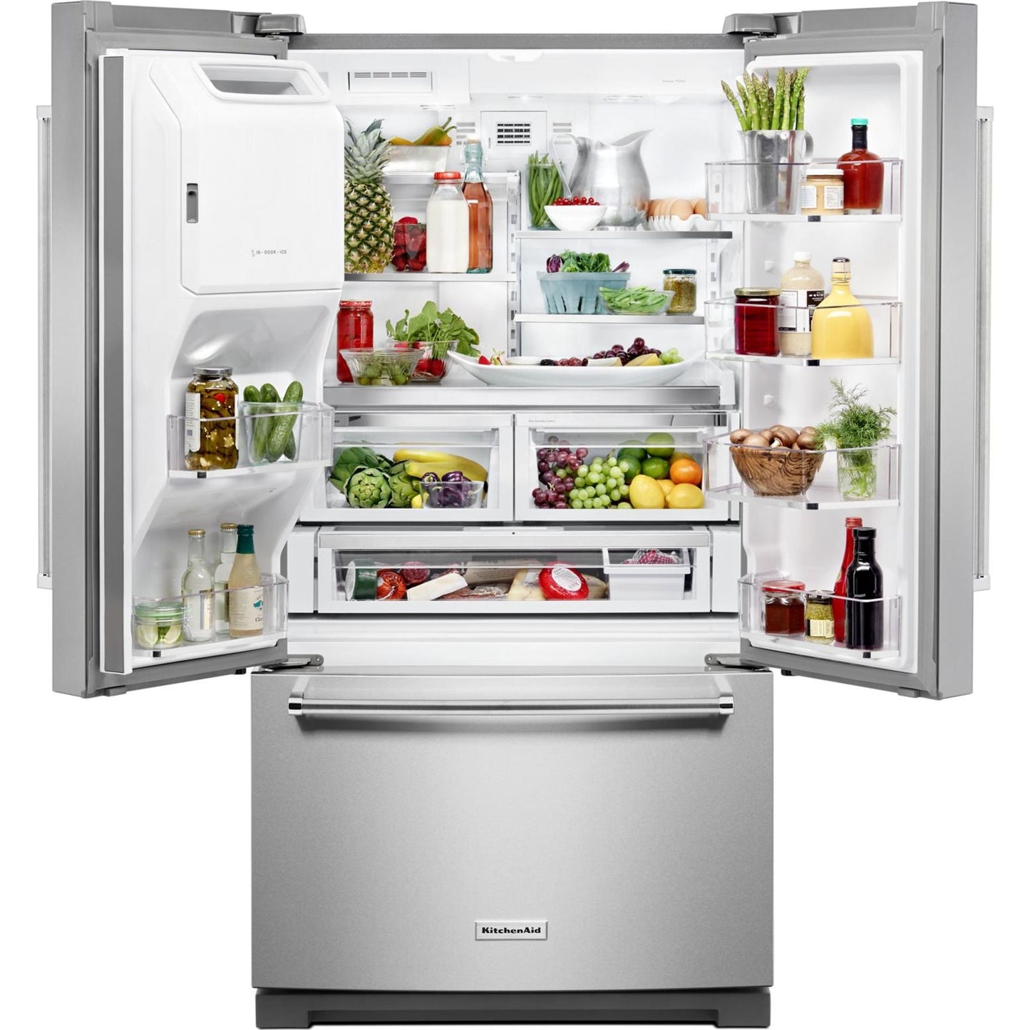 KitchenAid French Door Fridge (KRFF507HPS) - Stainless Steel