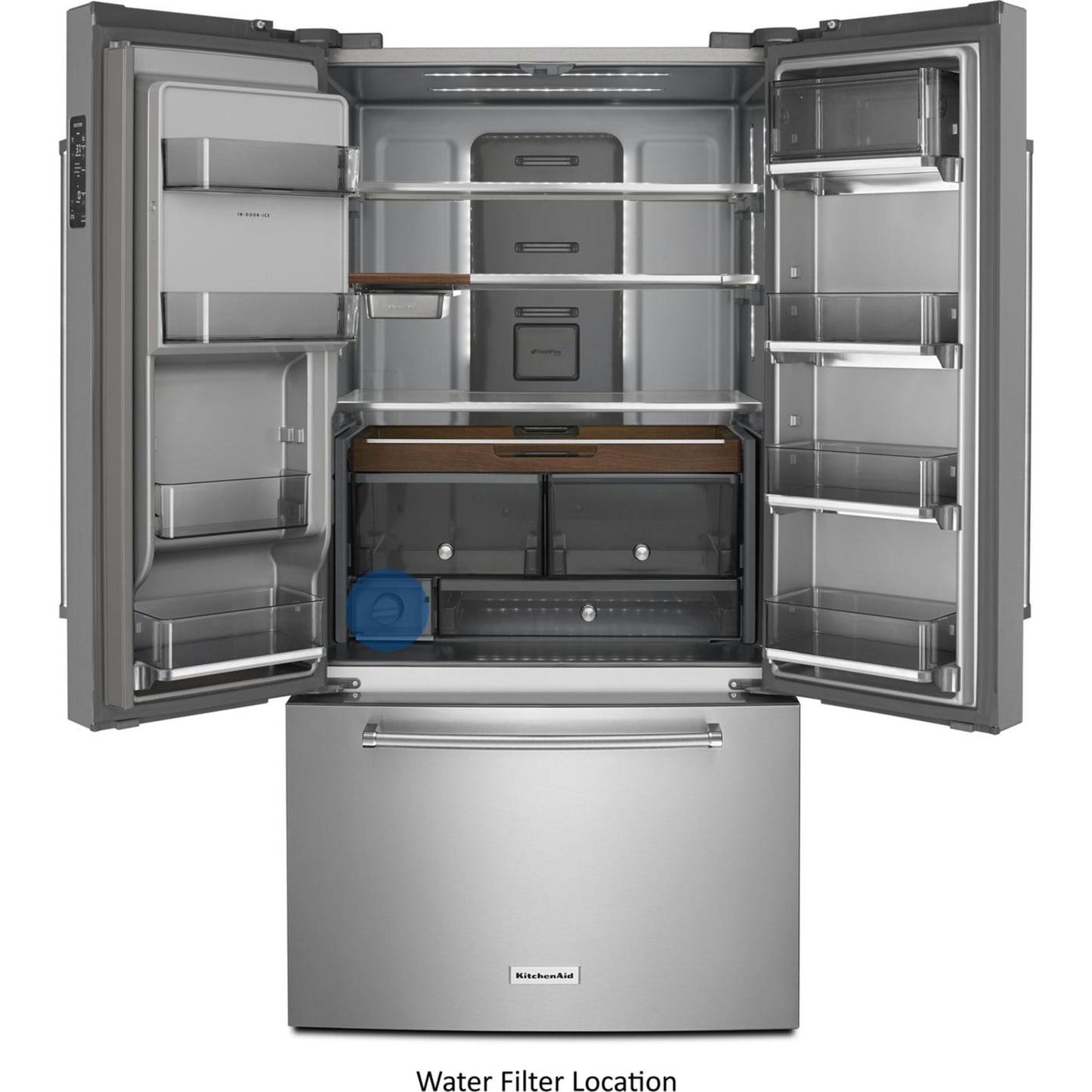 KitchenAid French Door Fridge (KRFC704FPS) - Stainless Steel