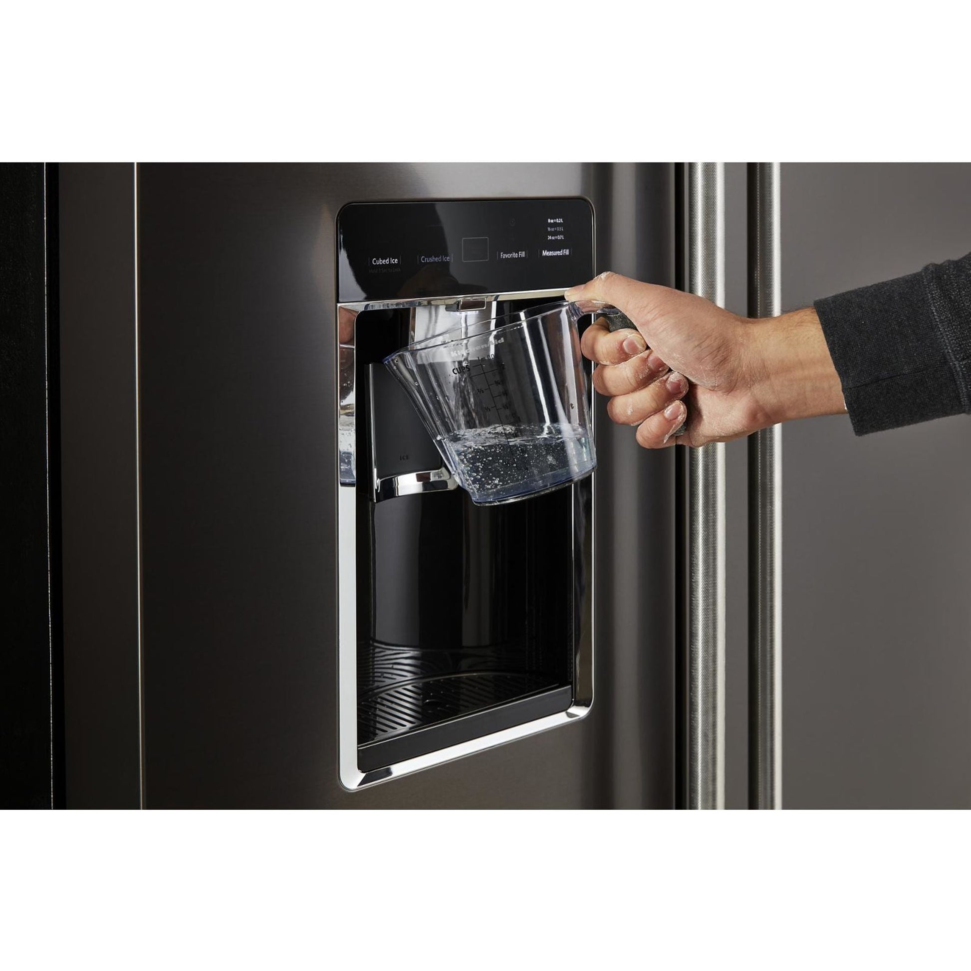 KitchenAid French Door Fridge (KRFC704FBS) - Black Stainless