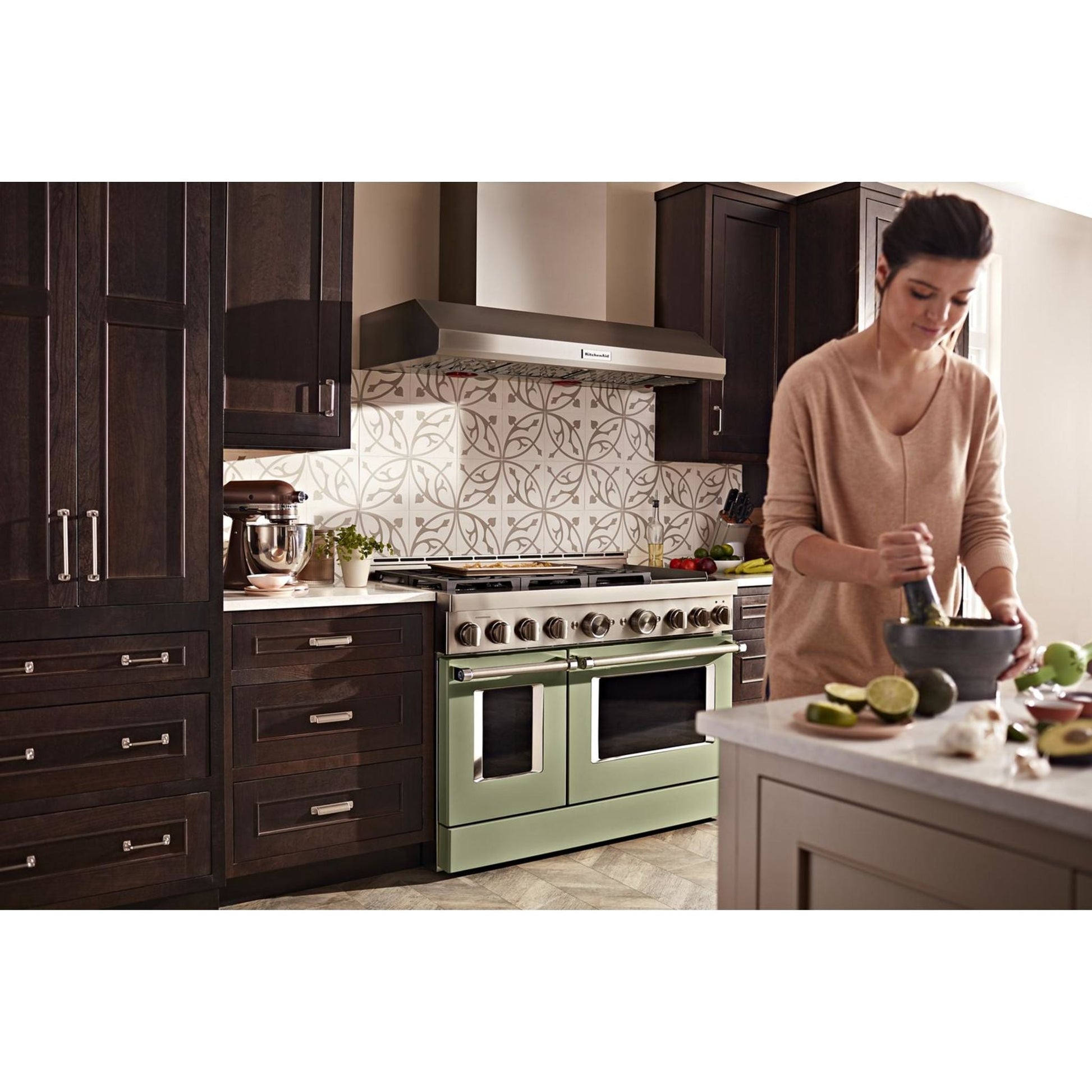 KitchenAid Gas Range (KFGC558JAV) - Avocado Cream