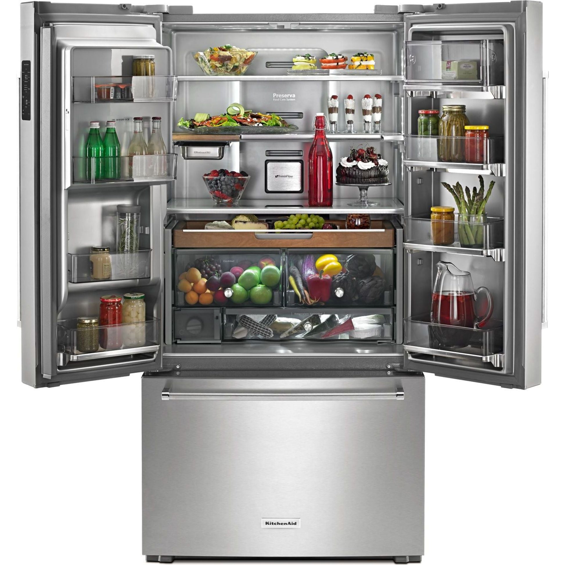 KitchenAid French Door Fridge (KRFC704FPS) - Stainless Steel