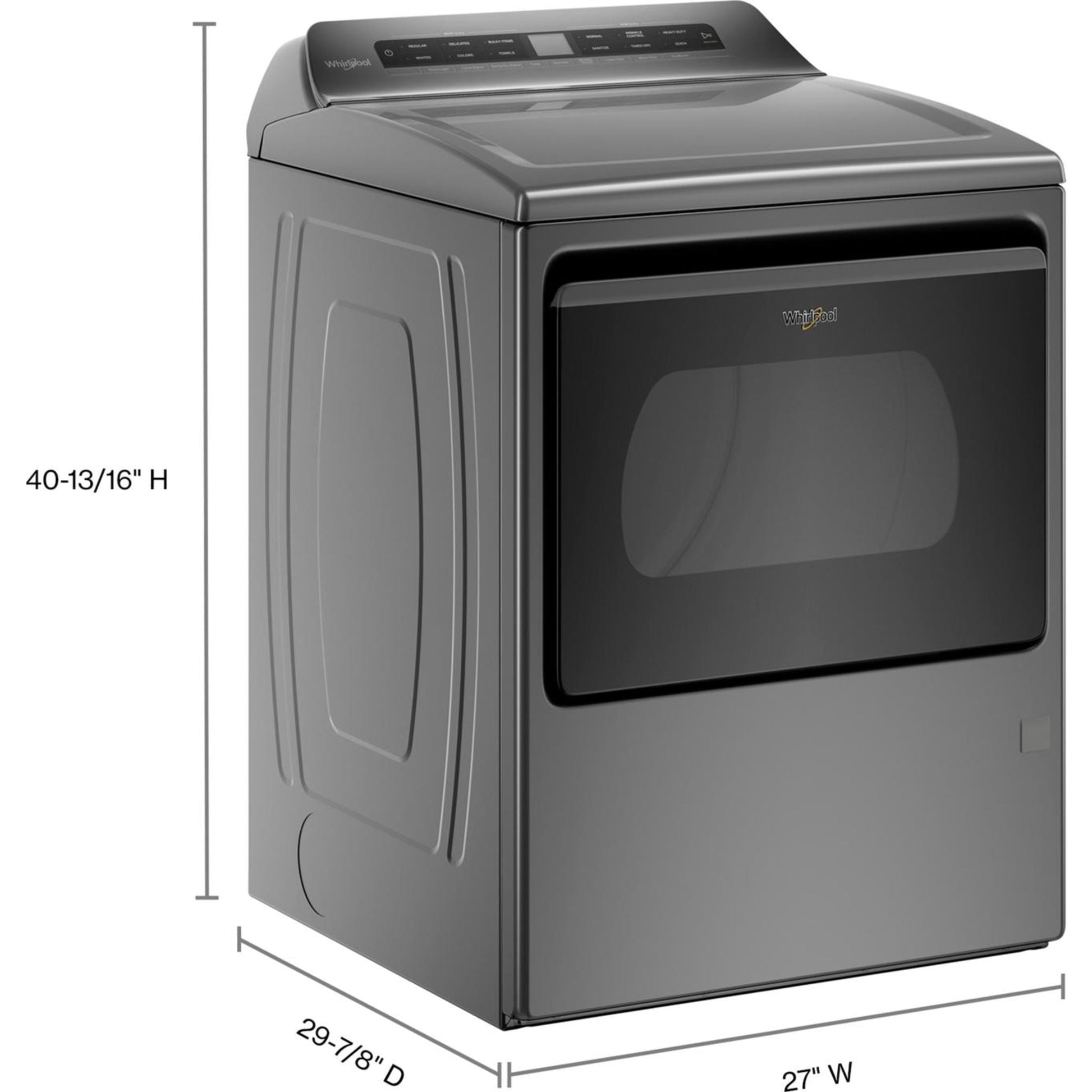 Whirlpool Gas Dryer (WGD5100HC) - Chrome Shadow