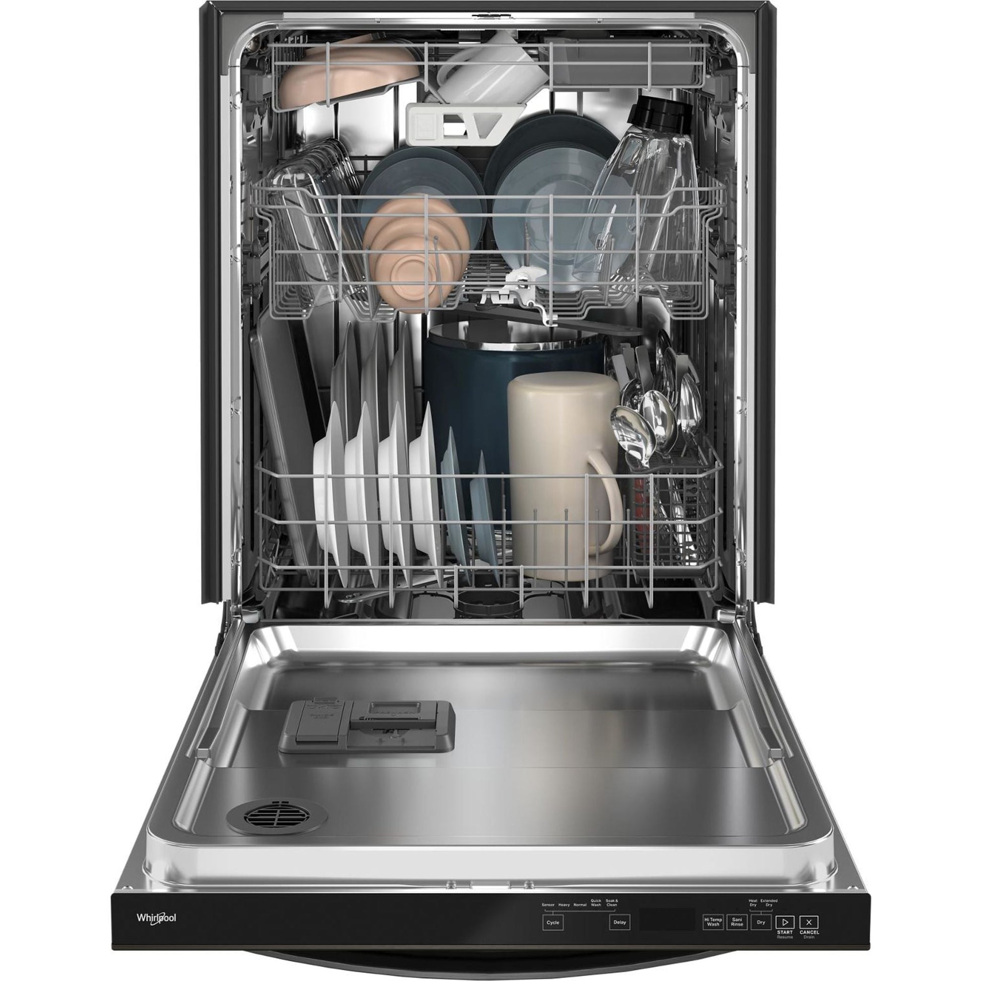 Whirlpool Dishwasher (WDT970SAKV) - BLACK STAINLESS