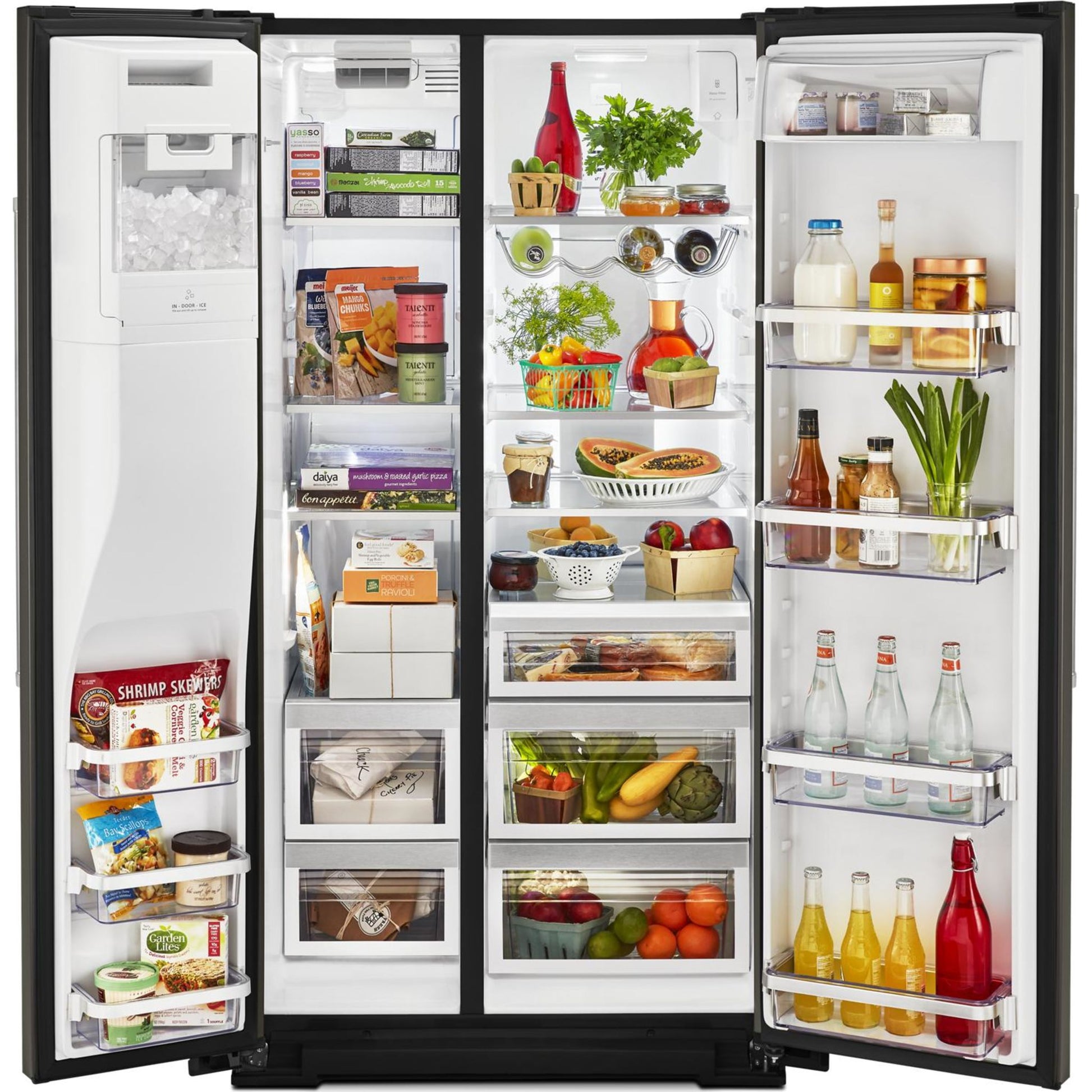 KitchenAid Side x Side Fridge (KRSF705HBS) - Black Stainless