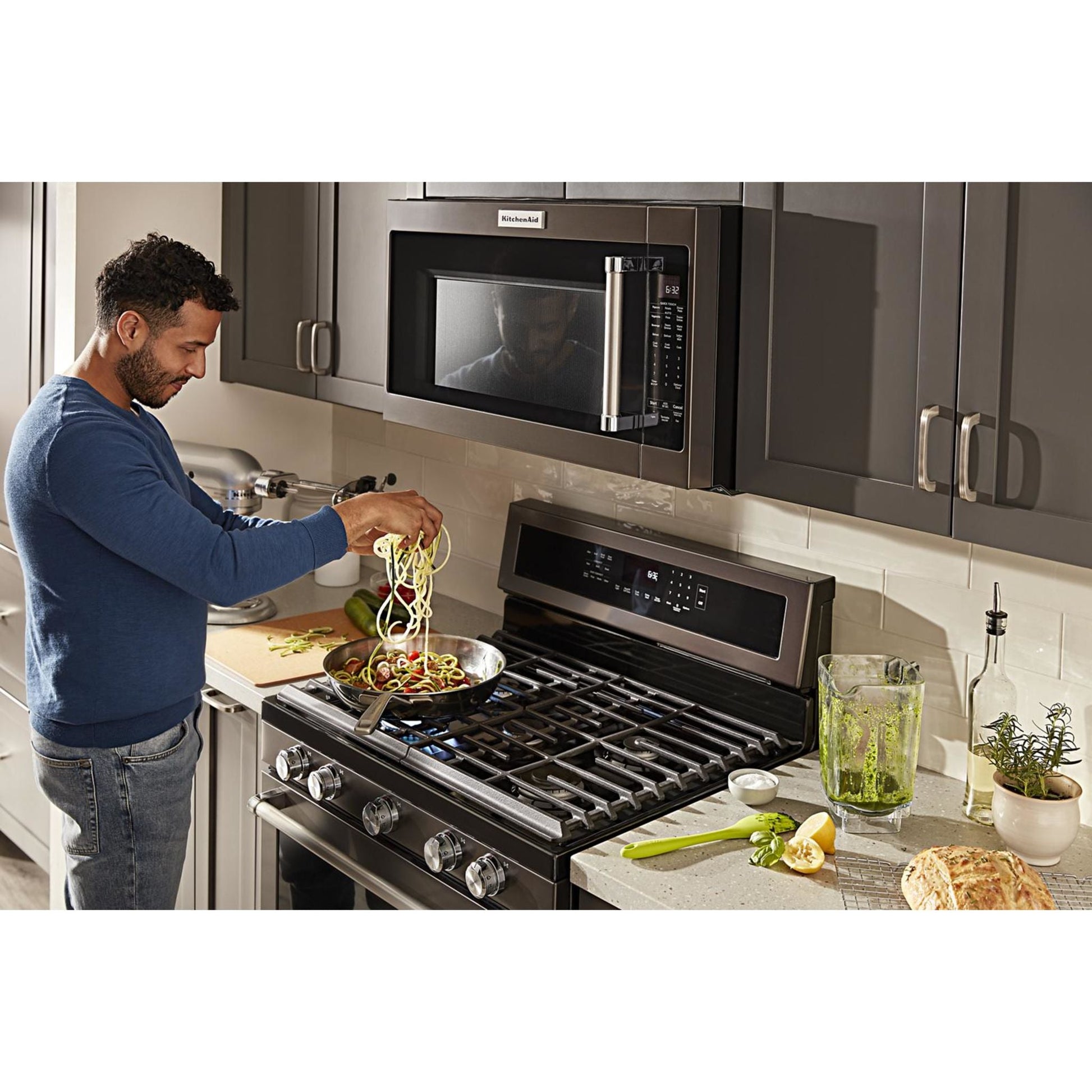 KitchenAid Gas Range (KFGG500EBS) - Black Stainless Steel